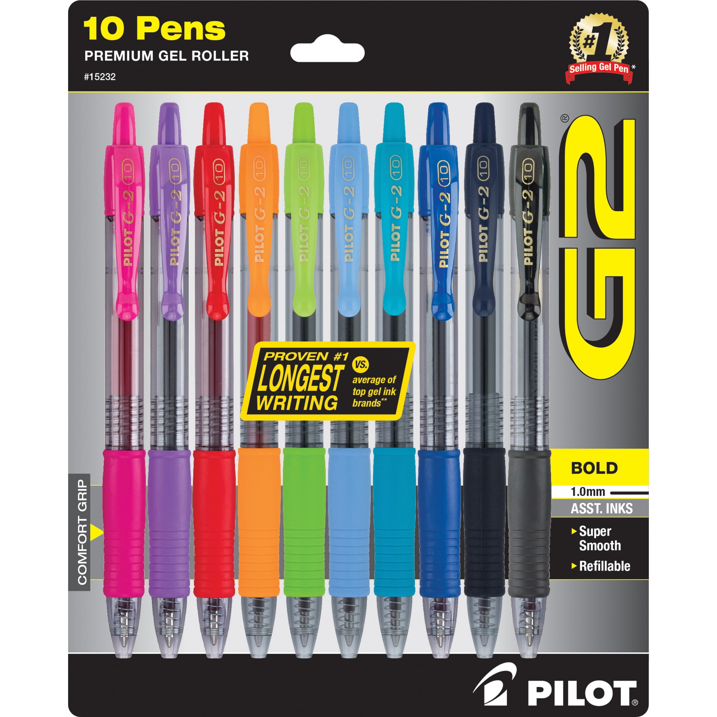 Pilot G2 Gel Pens Assorted Colors, 20-pack