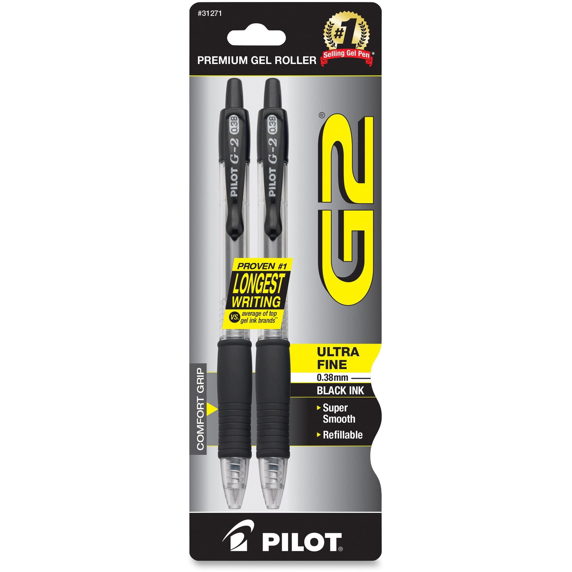 Pilot G2 .38 Retractable Gel Ink Rollerball Pens, 0.38mm Ultra Fine Po –  Value Products Global