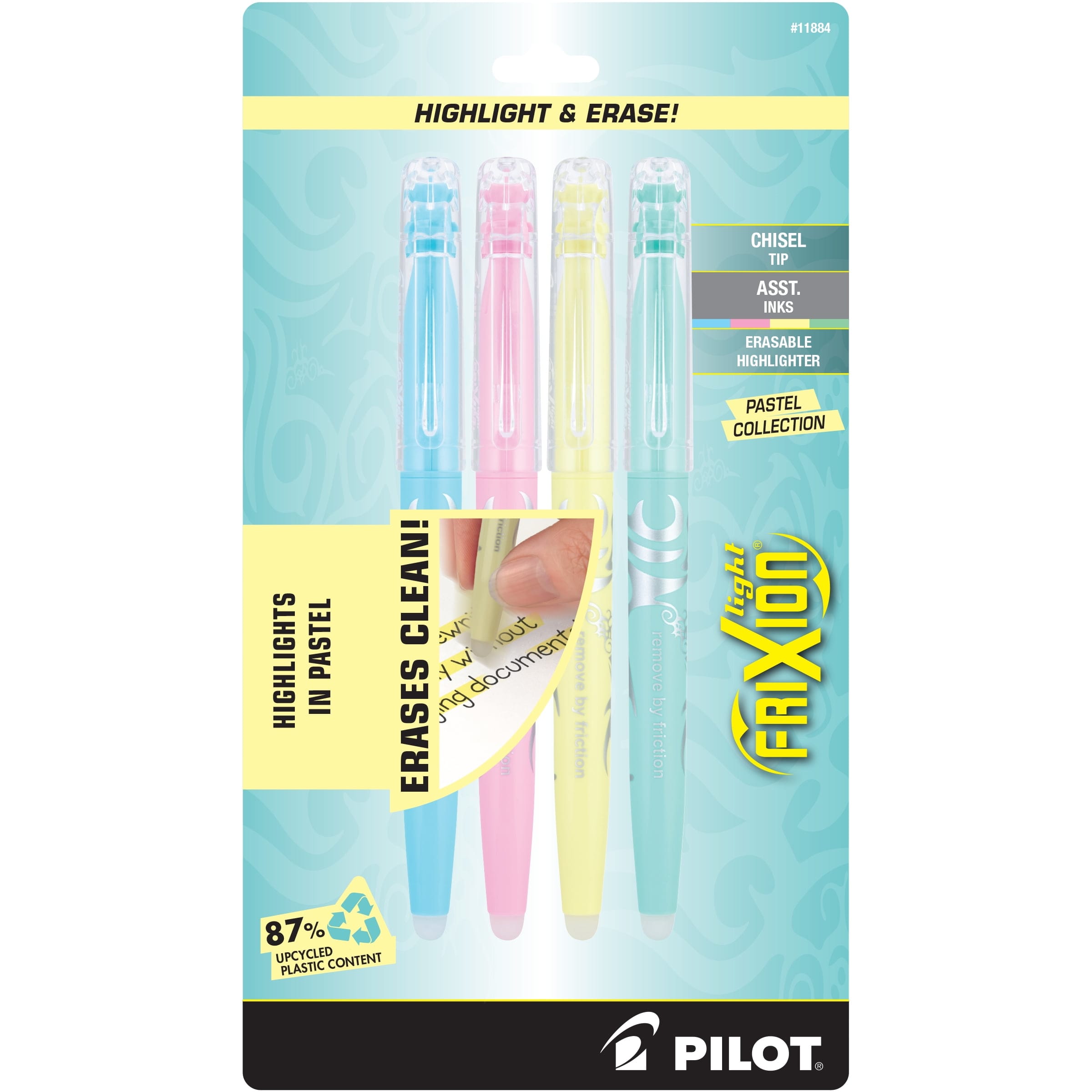 Pen+Gear Retractable Highlighters, Chisel Tip, Assorted Colors, 12 Count