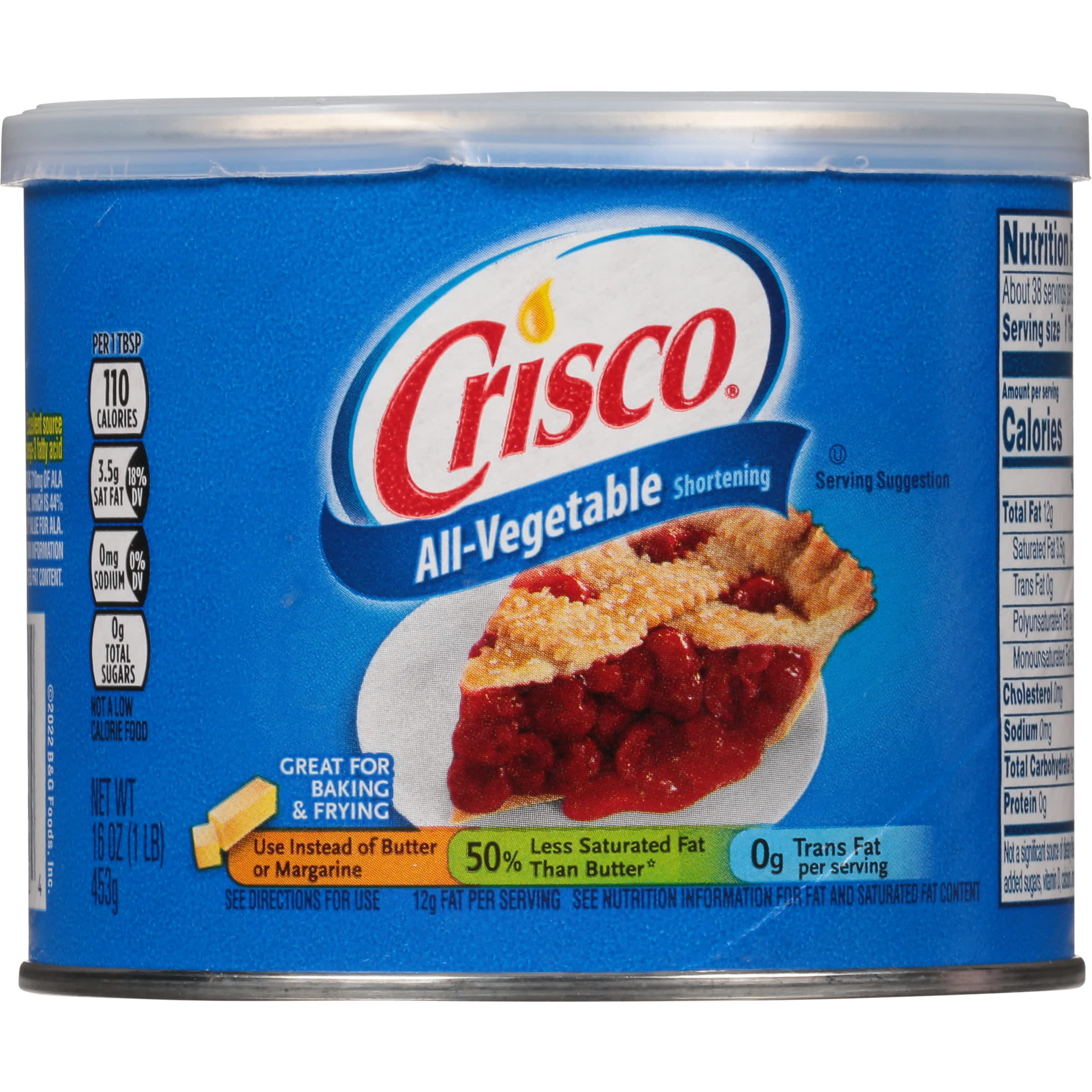 Crisco All Vegetable Shortening, 16 oz Can - DroneUp Delivery