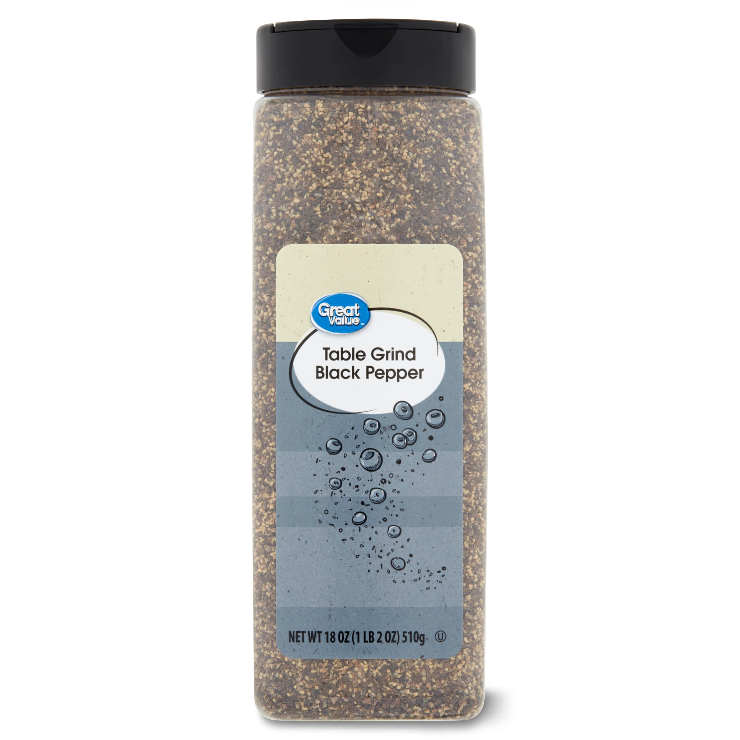 Great Value Table Grind Black Pepper, 18 oz - DroneUp Delivery