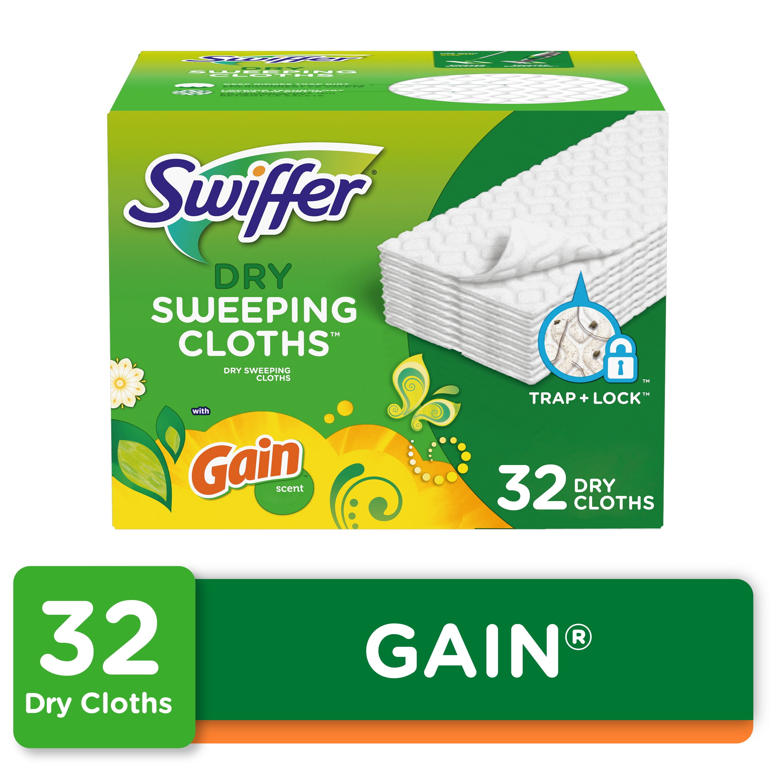 Swiffer Sweeper Gain Original Scent Dry Sweeping Cloths Refills 16