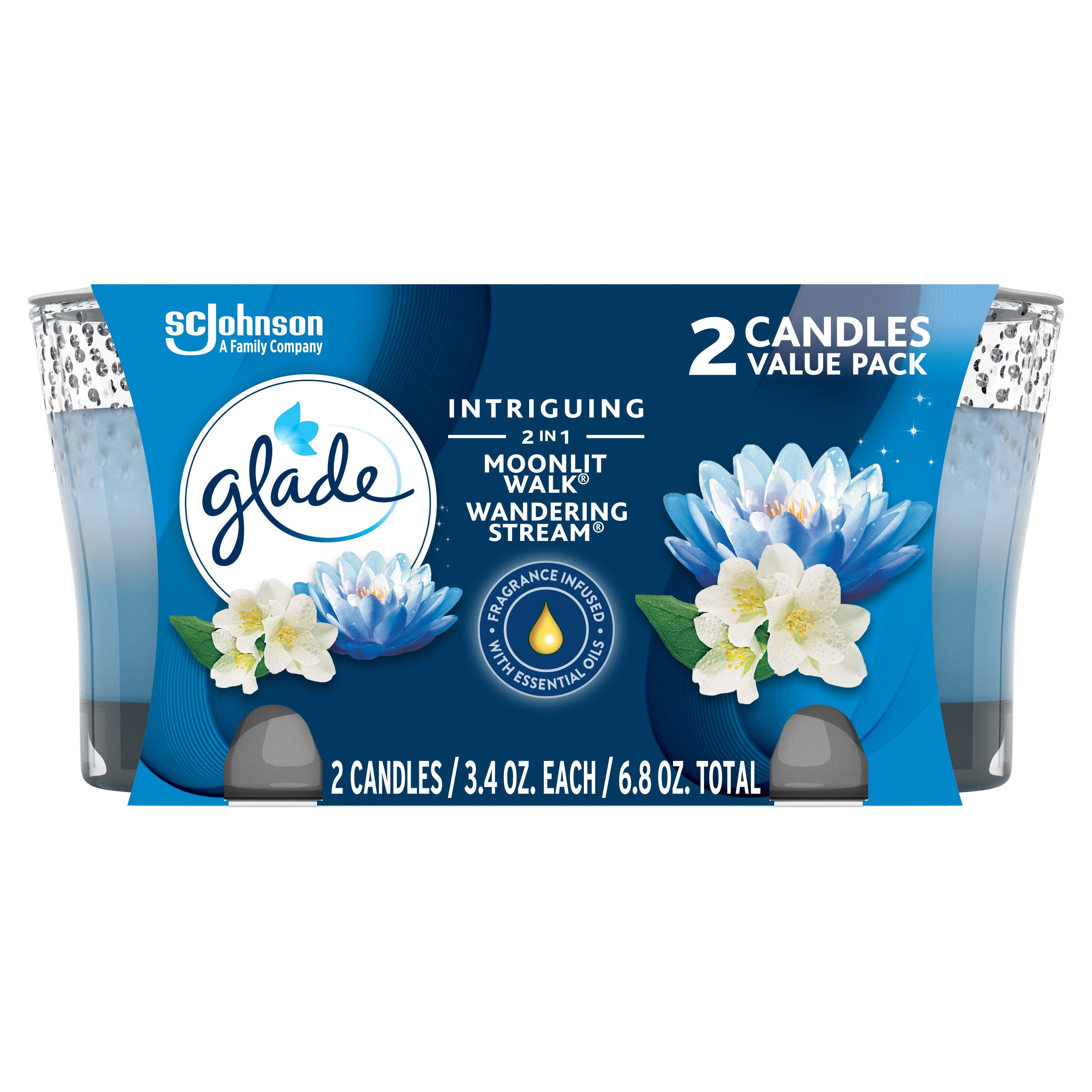 Glade Candle, Clean Linen, 3.4 oz, (Pack of 2)