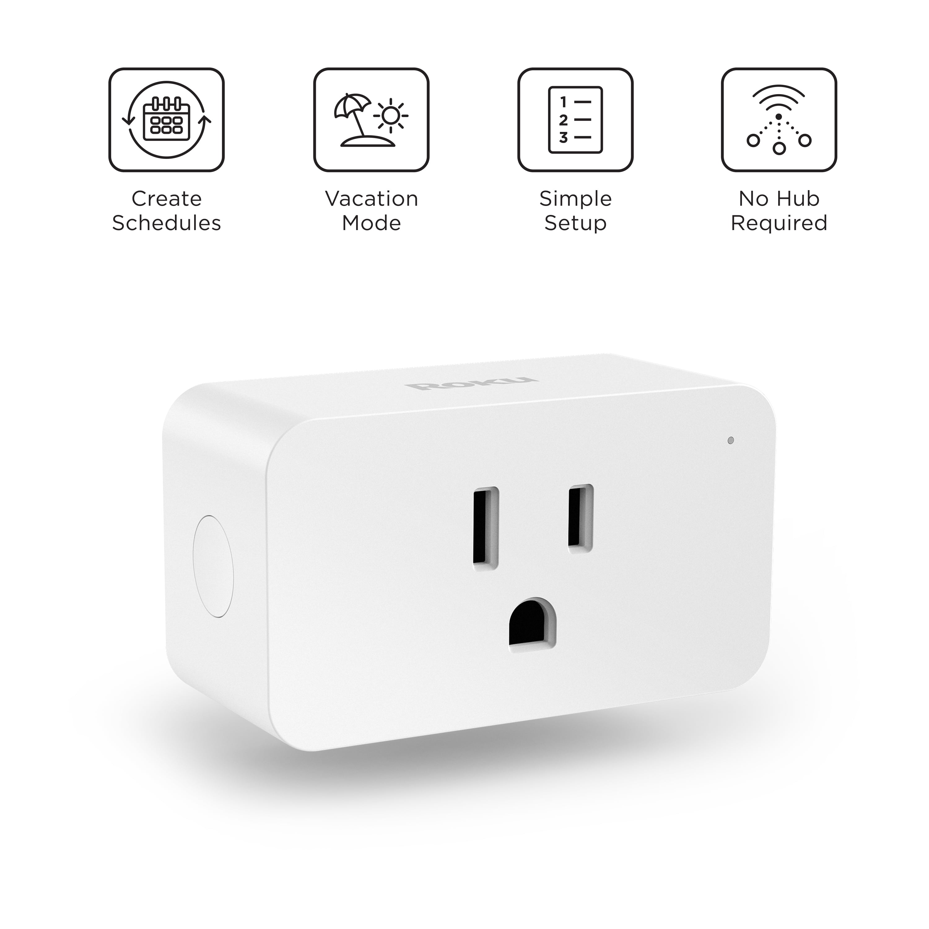 Roku Smart Home Indoor Smart Plug SE with Custom Scheduling, Remote