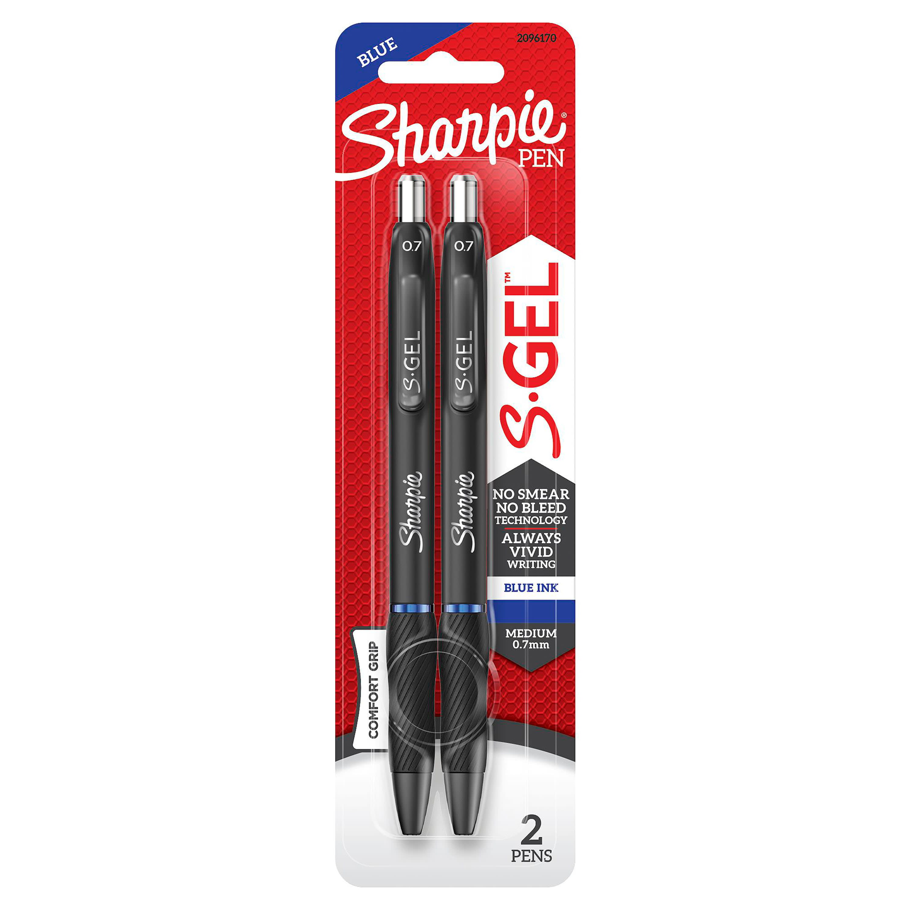 Pilot G2 Retractable Gel Pens, Bold Point, Blue, 2 Pack, 17510782 