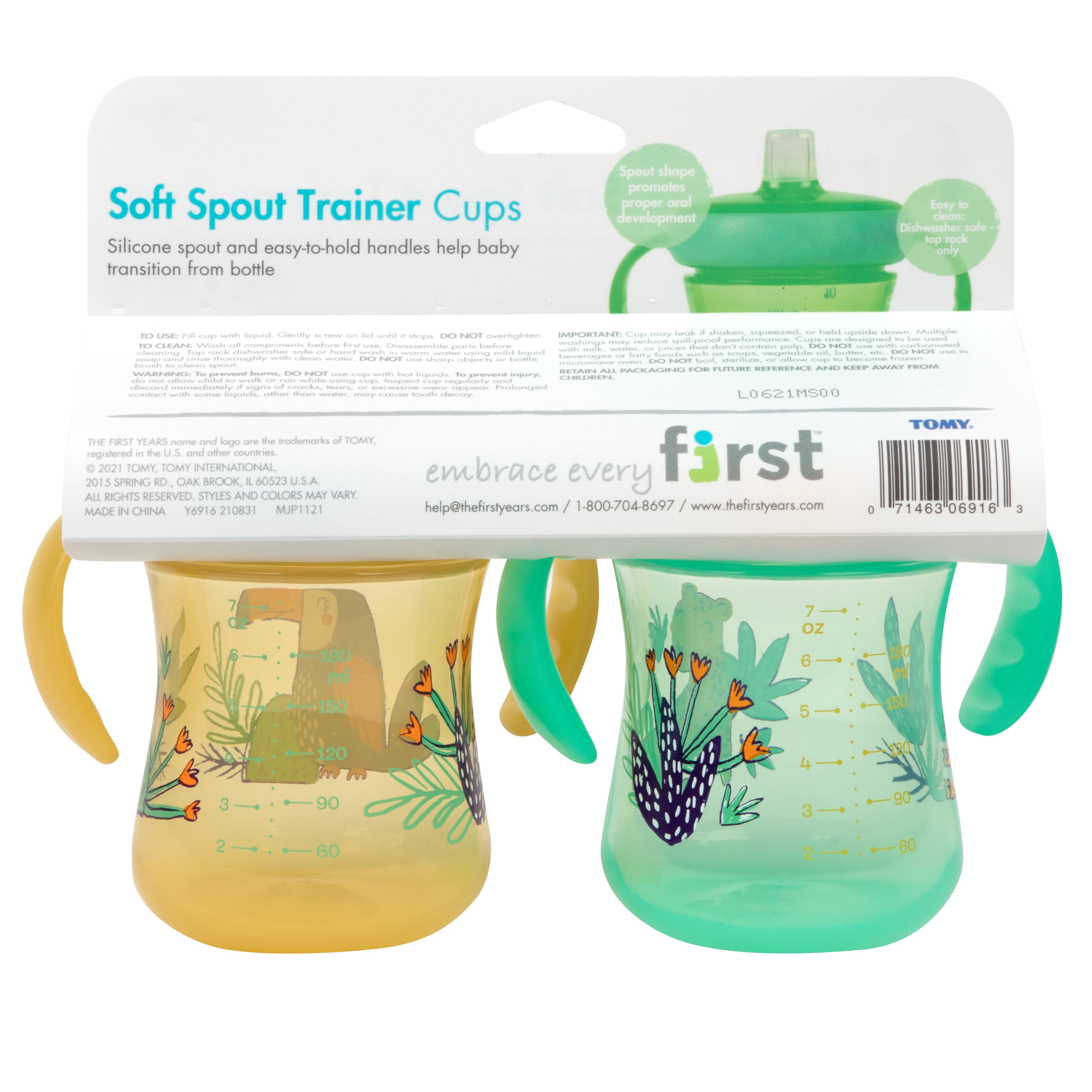 The First Years Take & Toss Straw Cups 10 Ounce 8 Spill Proof Cups - Great  for On The Go