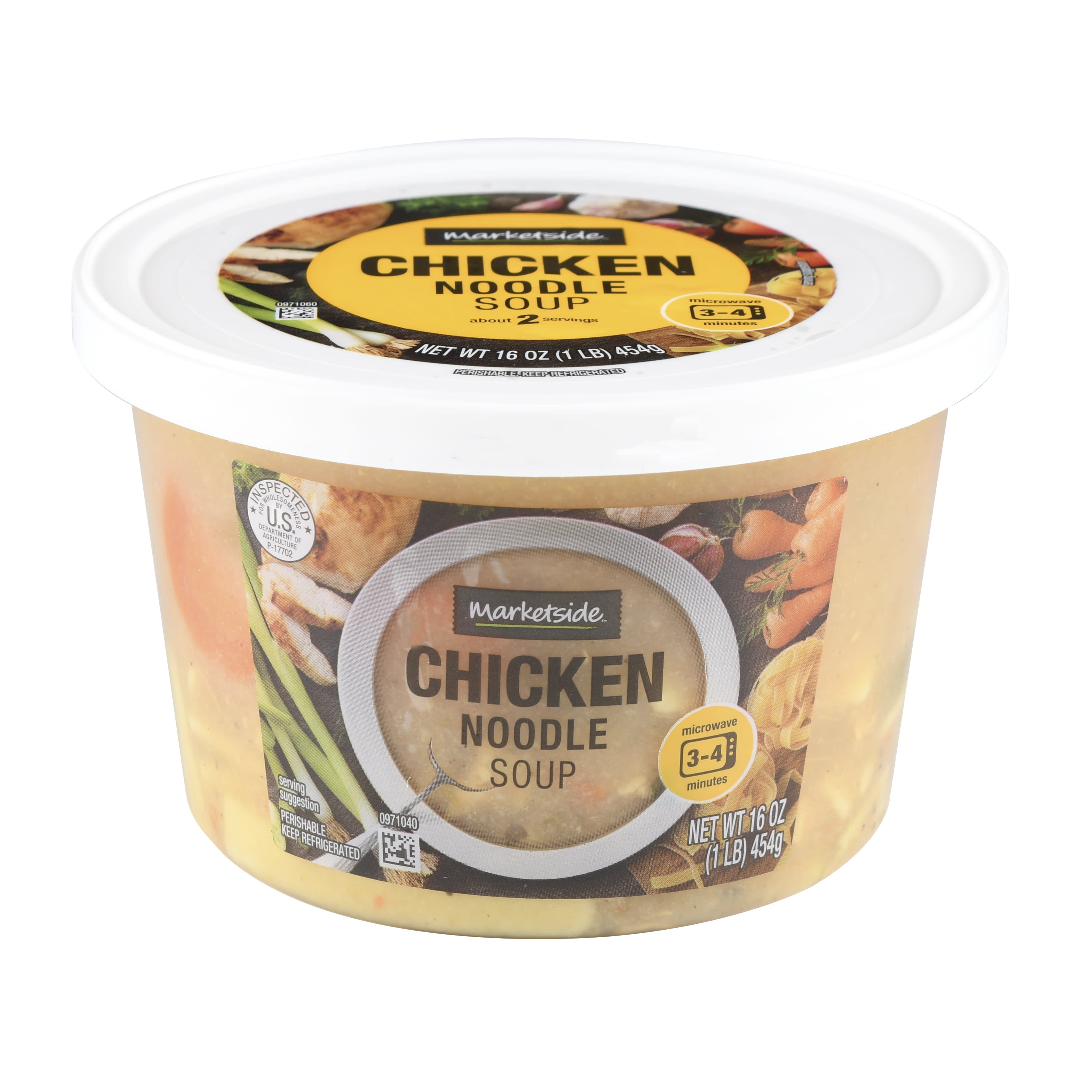 Marketside Chicken Noodle Soup - Fresh Deli Soup, 16 oz Cup