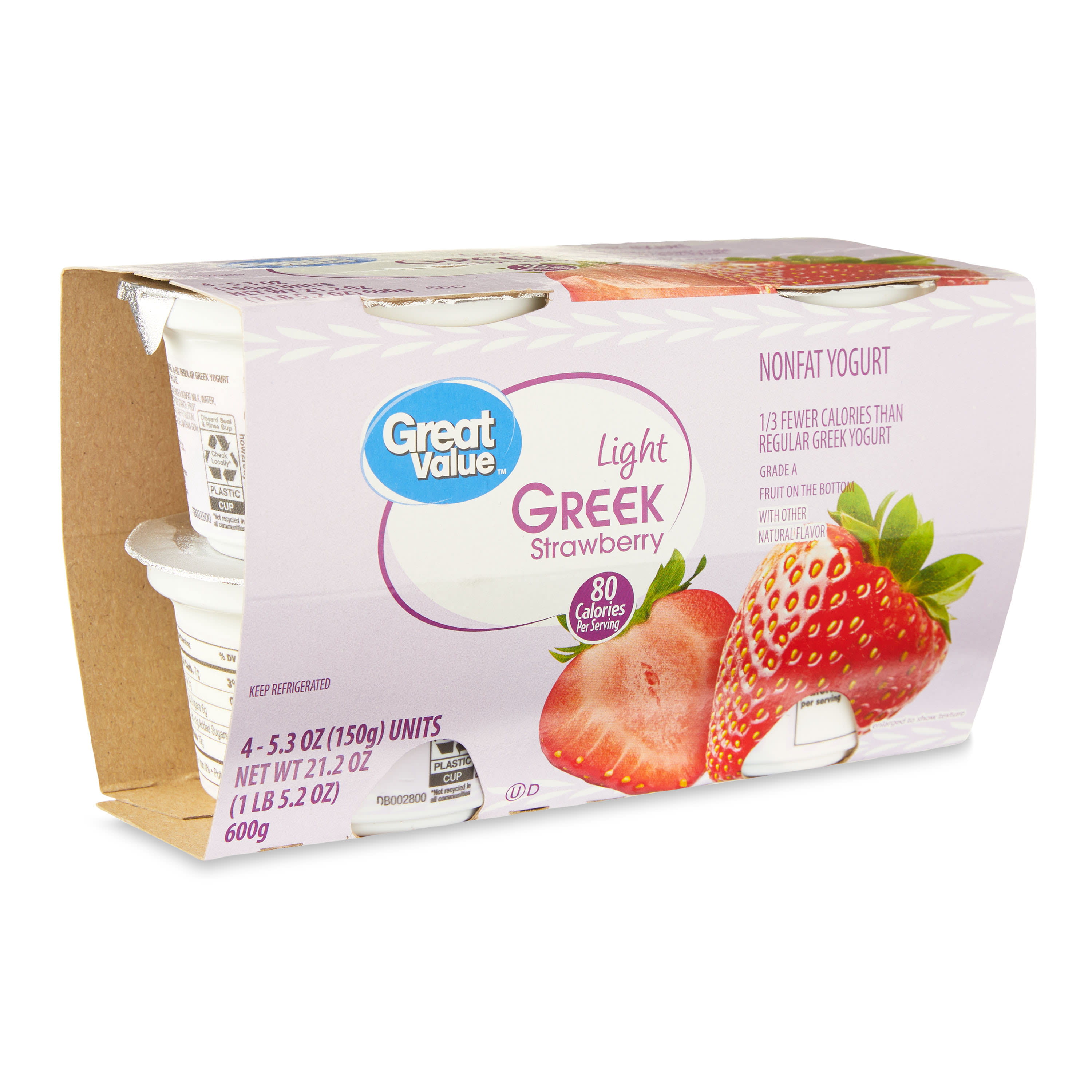 Chobani Plain Non-Fat Greek Yogurt 4-5.3 Oz