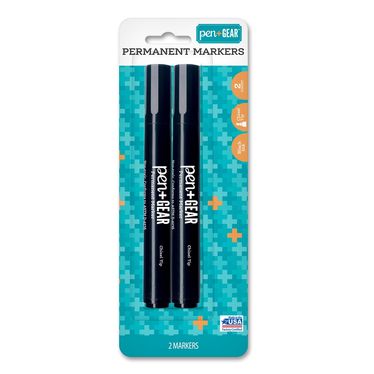 Pen + Gear Metallic Permanent Marker, Multicolor, Fine Tip, 4