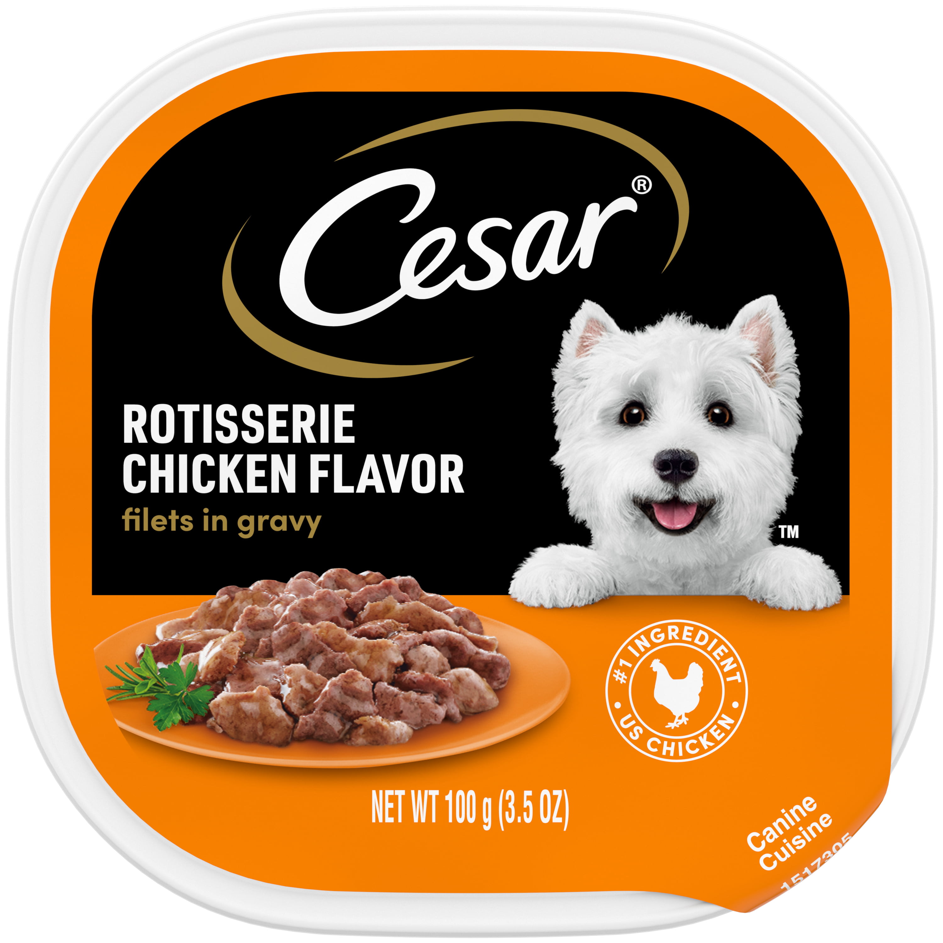 CESAR Filets in Gravy Rotisserie Chicken Flavor Wet Dog Food 3.5