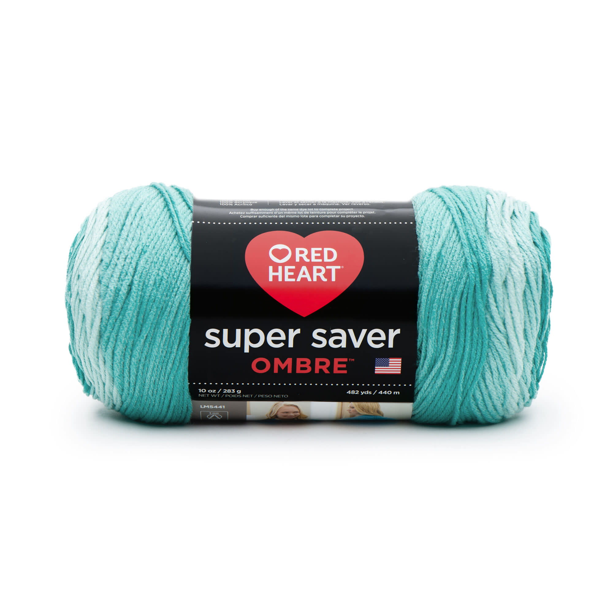 Red Heart Super Saver Ombre Medium Acrylic Spearmint Yarn, 482 yd