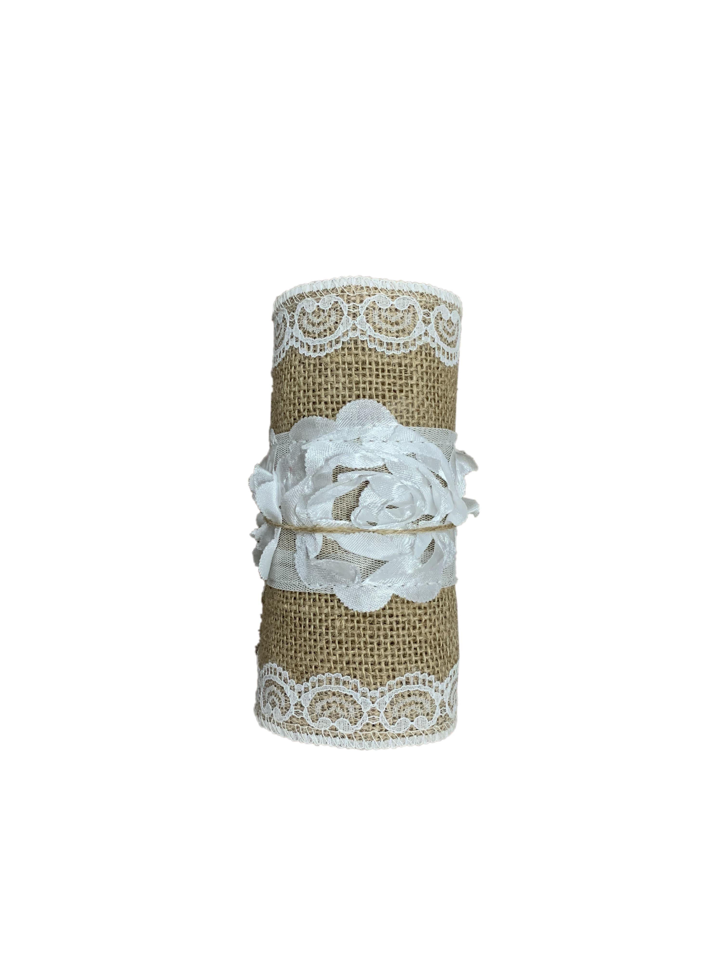 Decorative Ribbon 2.5''x15' Lace Ribbon Red