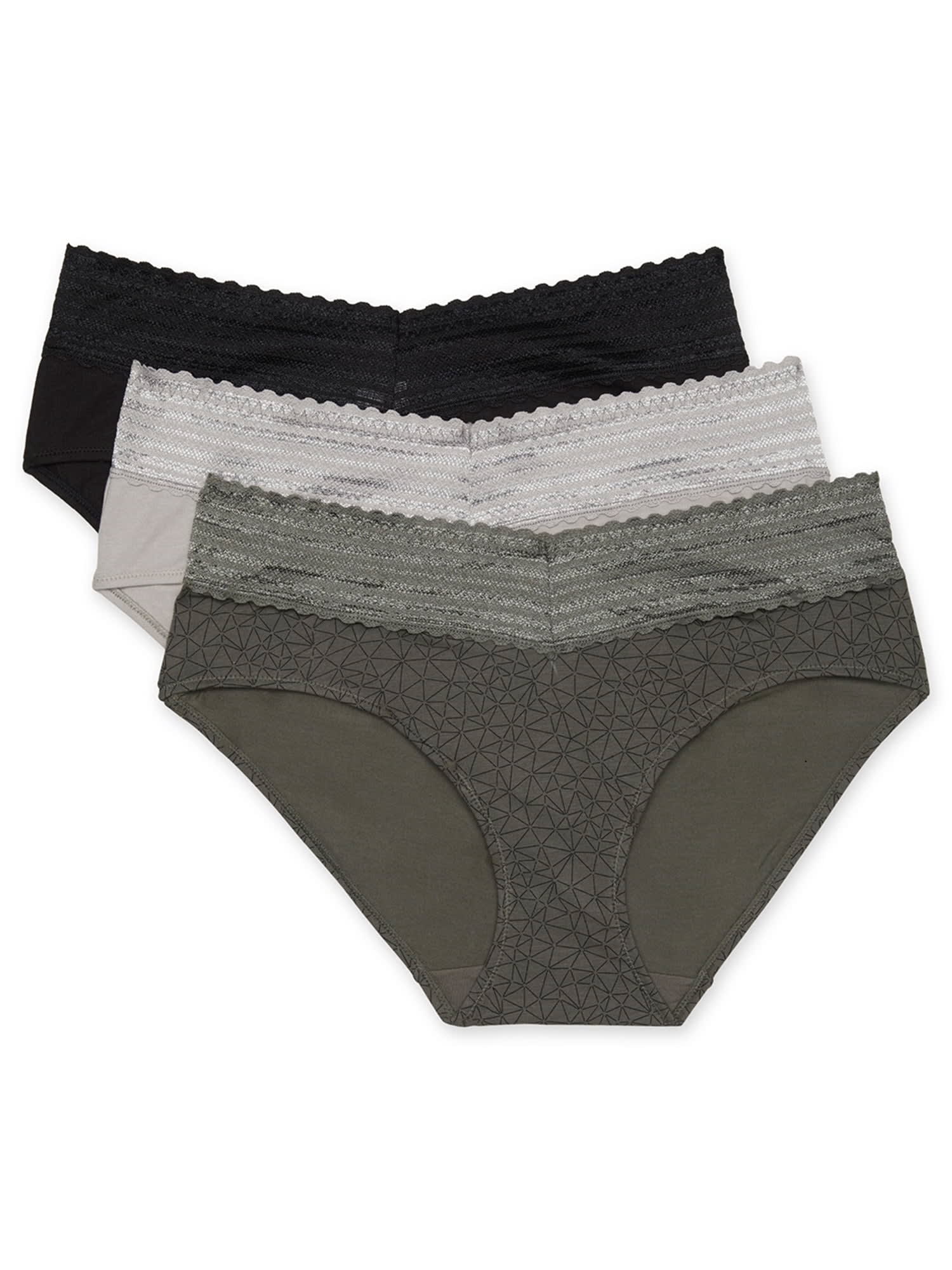  Warners Womens Blissful Benefits No Muffin 3 Pack Hipster  Panties