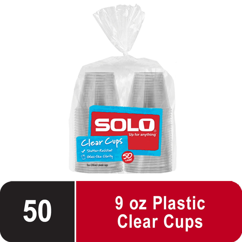 Red Plastic Cups, 16oz, 50ct