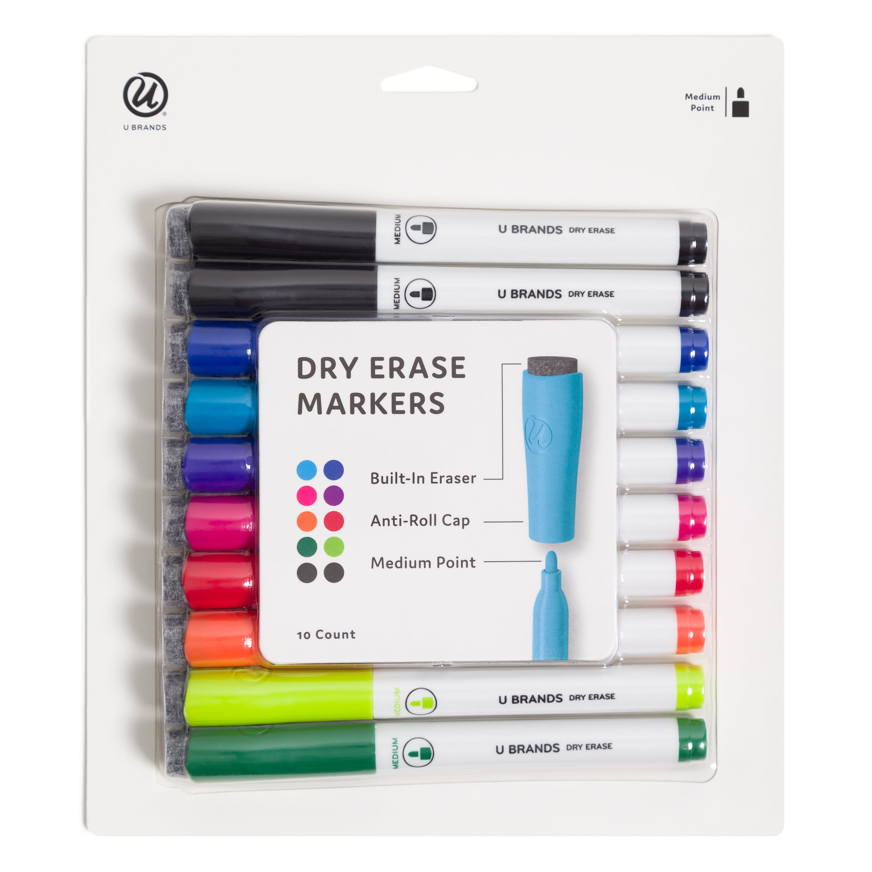 Expo Vis-a-Vis Wet Erase Marker Set, Fine Tip, Assorted Colors, 8 Count