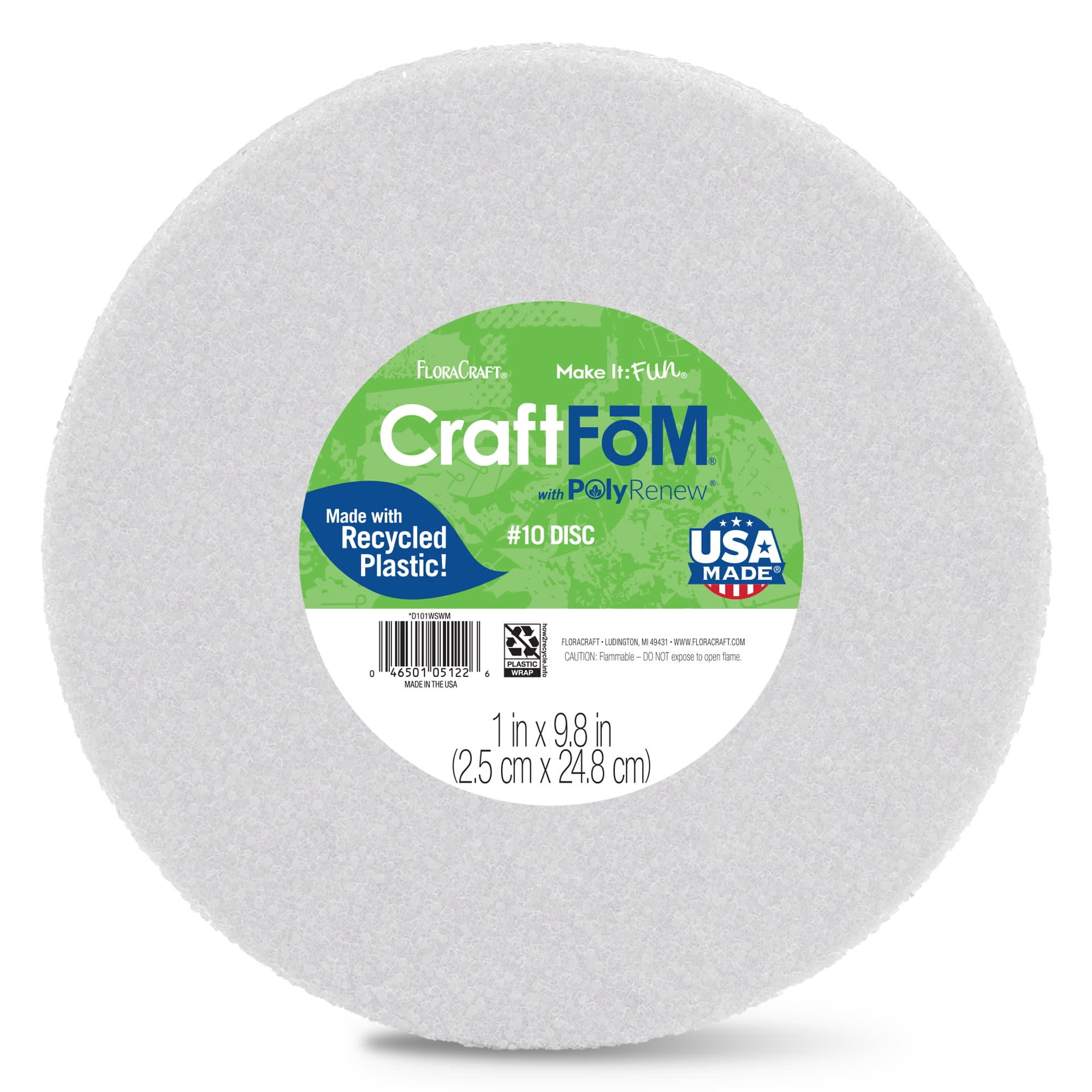 FloraCraft - Styrofoam Discs - 10 x 1