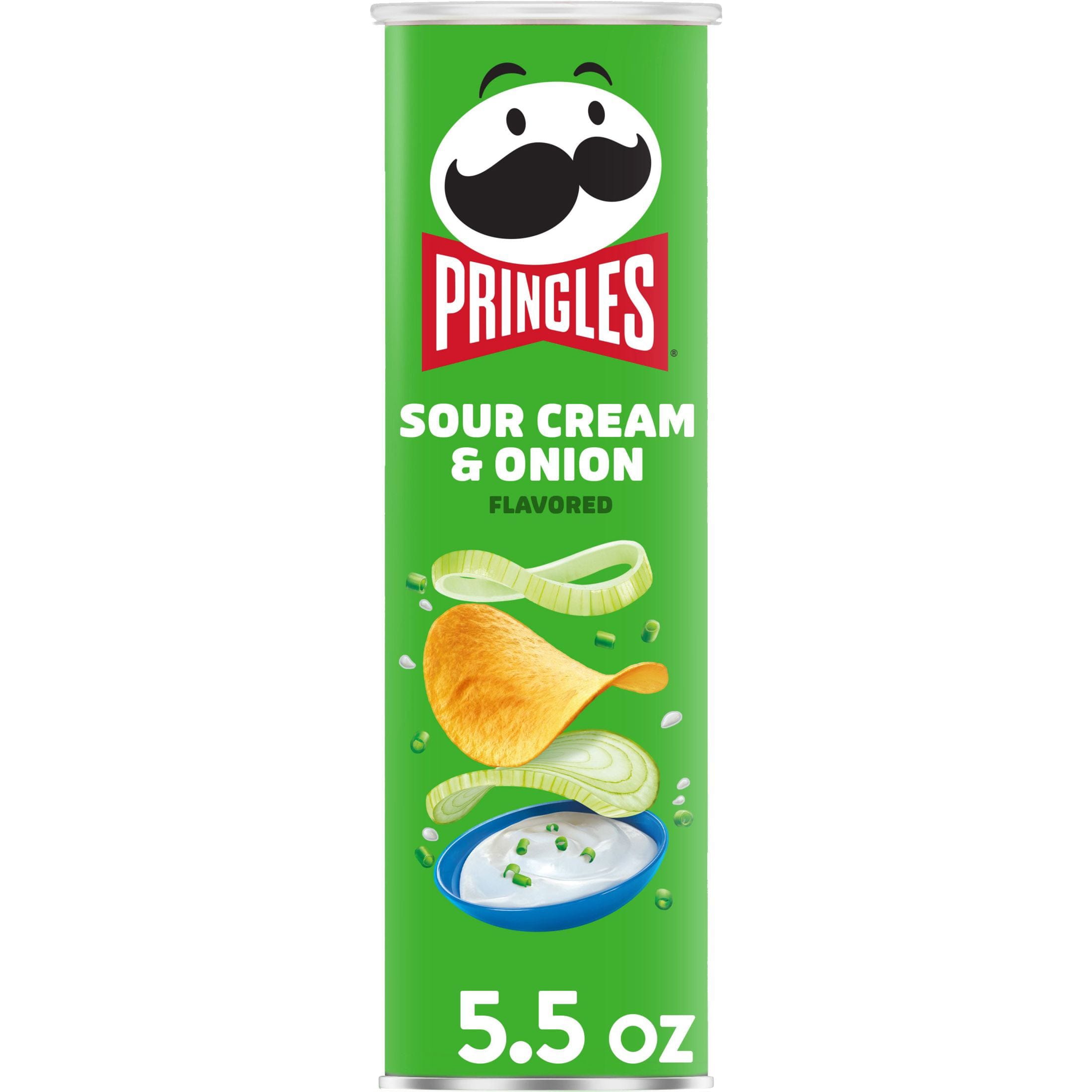 Pringles Sour Cream and Onion Potato Crisps Chips, 5.5 oz - DroneUp ...