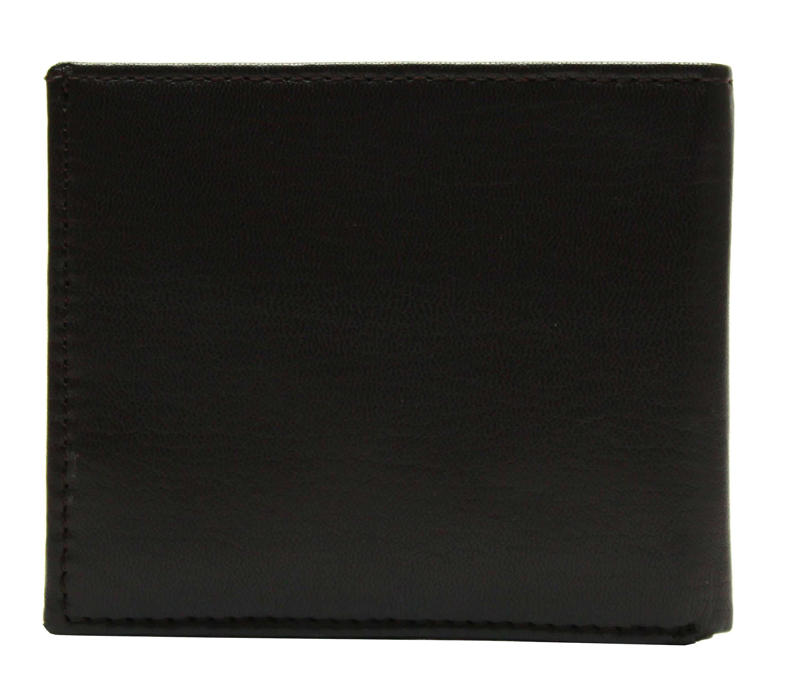 George Men's Genuine American Bison Leather Bifold Wallet with Wing, River  Tan, Ages 16 to 99 