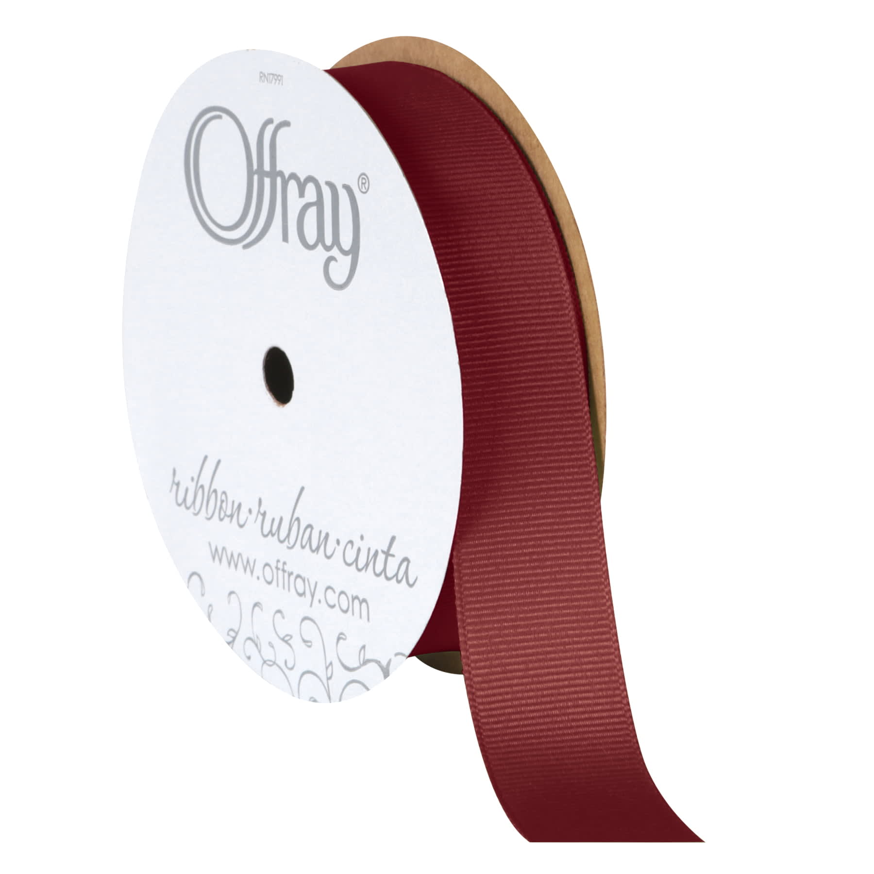 Offray Ribbon, White 7/8 inch Sheer Ribbon, 12 feet 