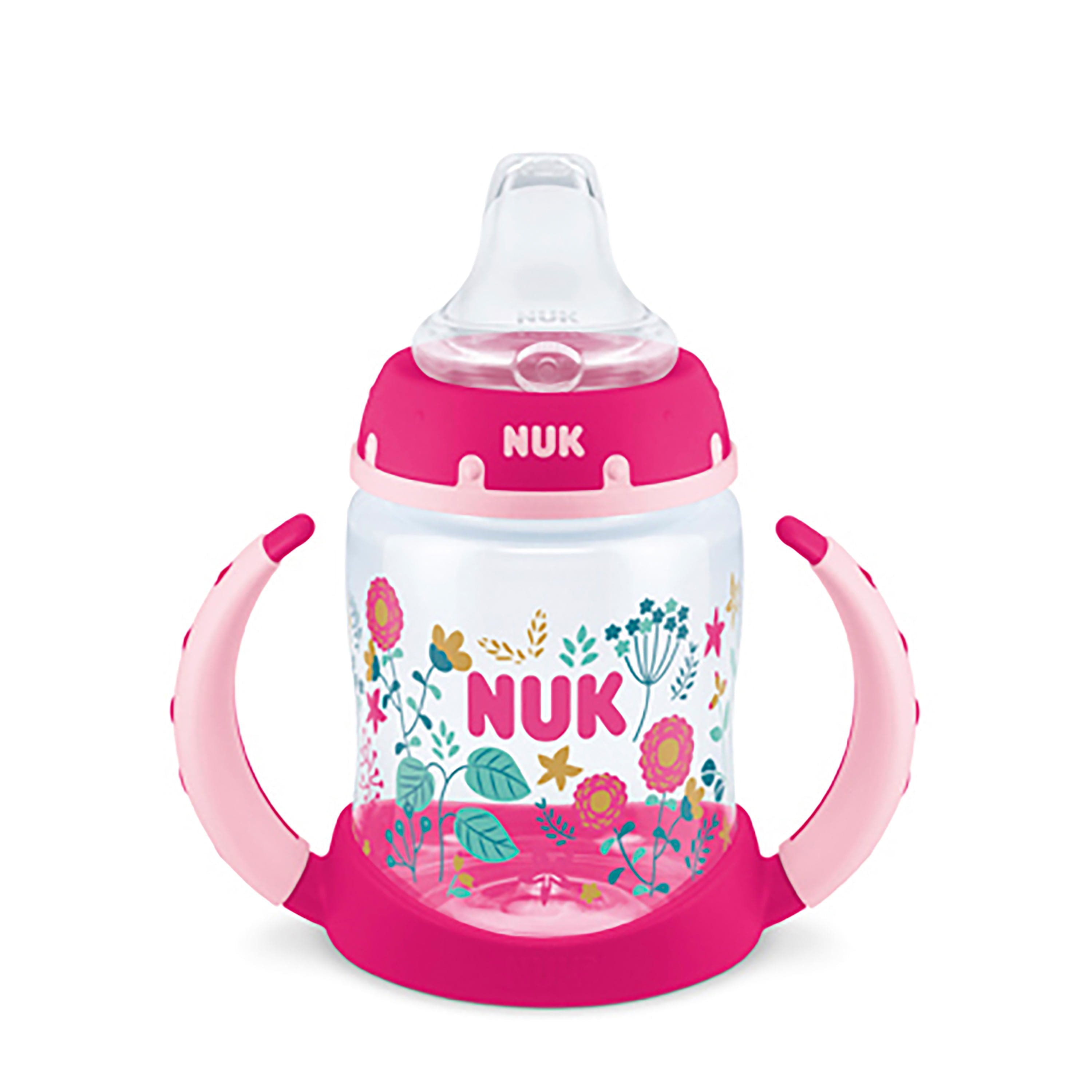 Munchkin Gentle Transition Sippy Cup with Trainer Handles, 10 oz, Pink