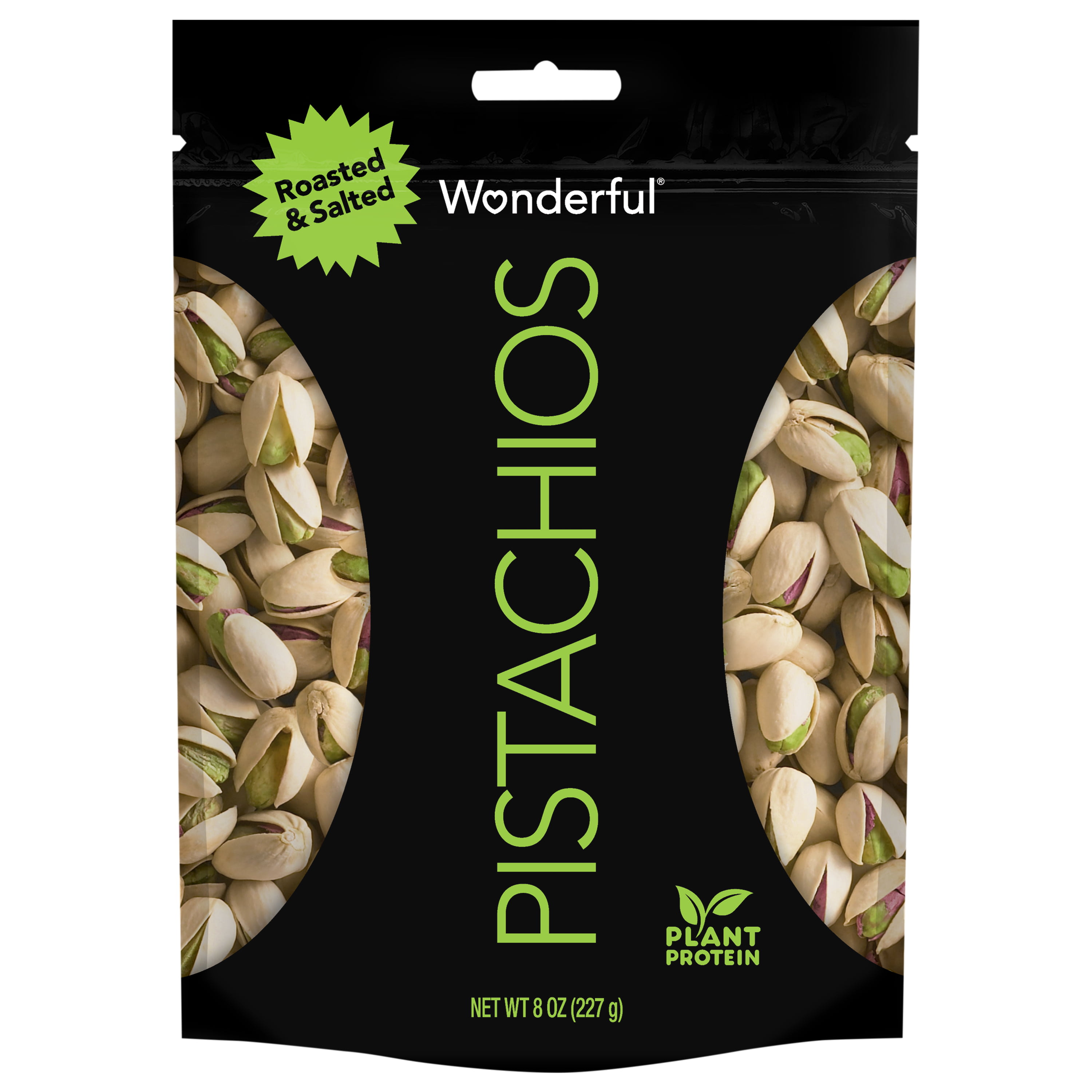 Wonderful Pistachios, No Shells, Honey Roasted, 2.25 Ounce Bag, (Pack of 8)