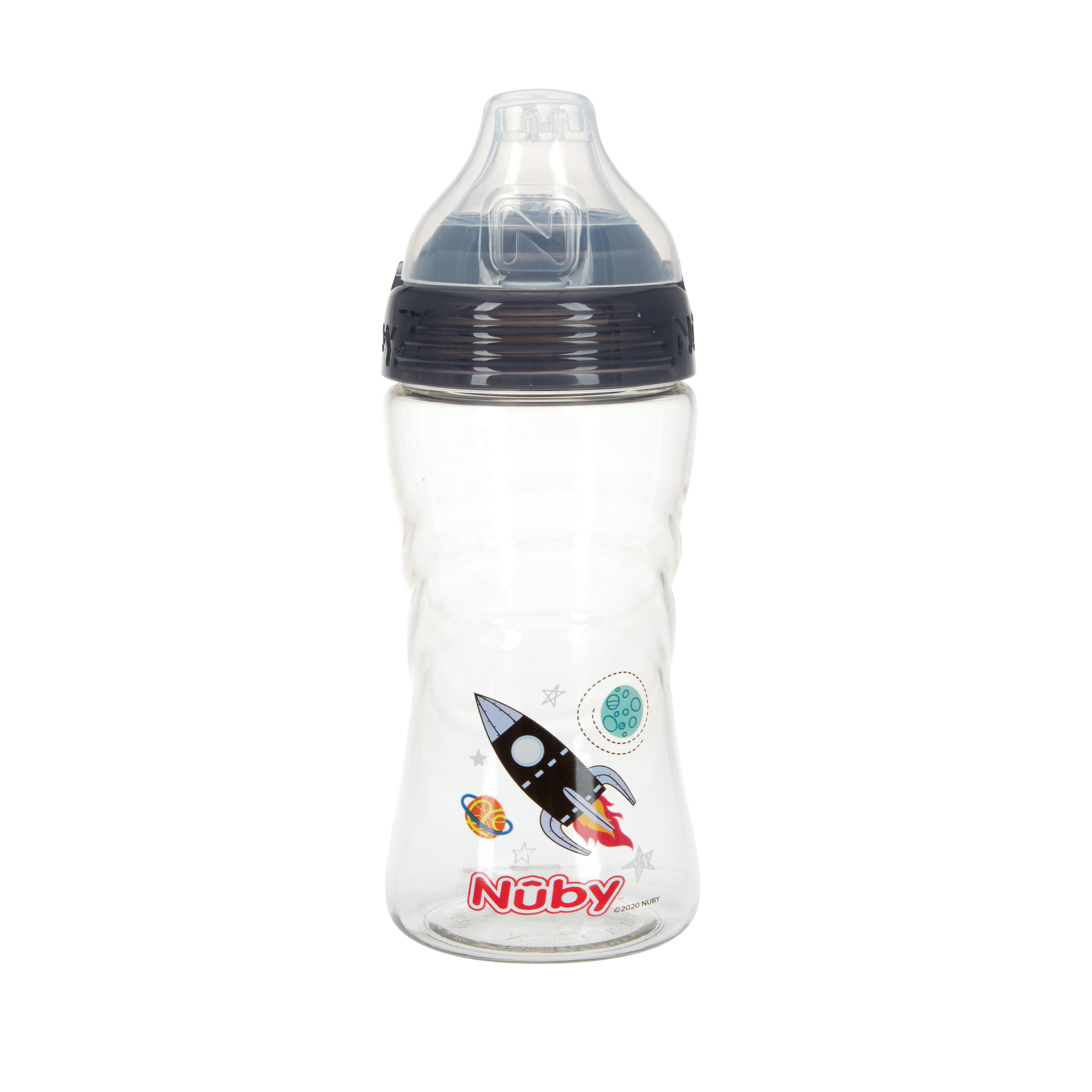 Nuby 2pk. Silicone 10 Oz Easy Grip Soft Straw Cup