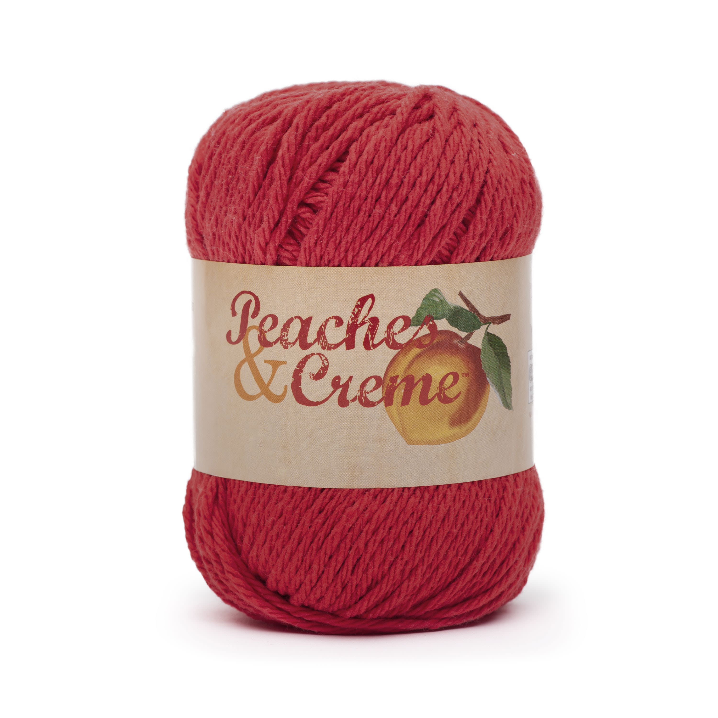 Peaches & Creme Solid 4 Medium Cotton Yarn, White 2.5oz/70.9g, 120 Yards -  DroneUp Delivery