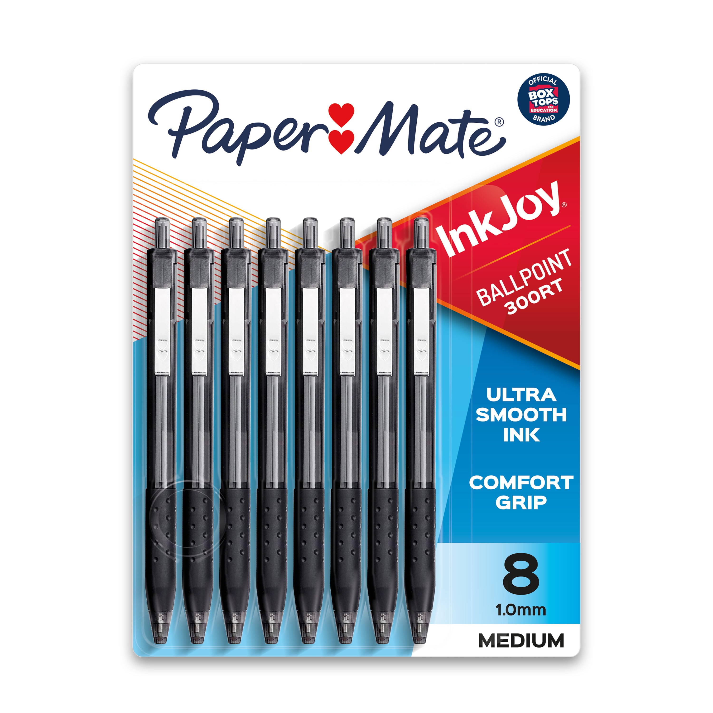 Paper Mate InkJoy Retractable Gel Pens, Medium Point, Black, 2