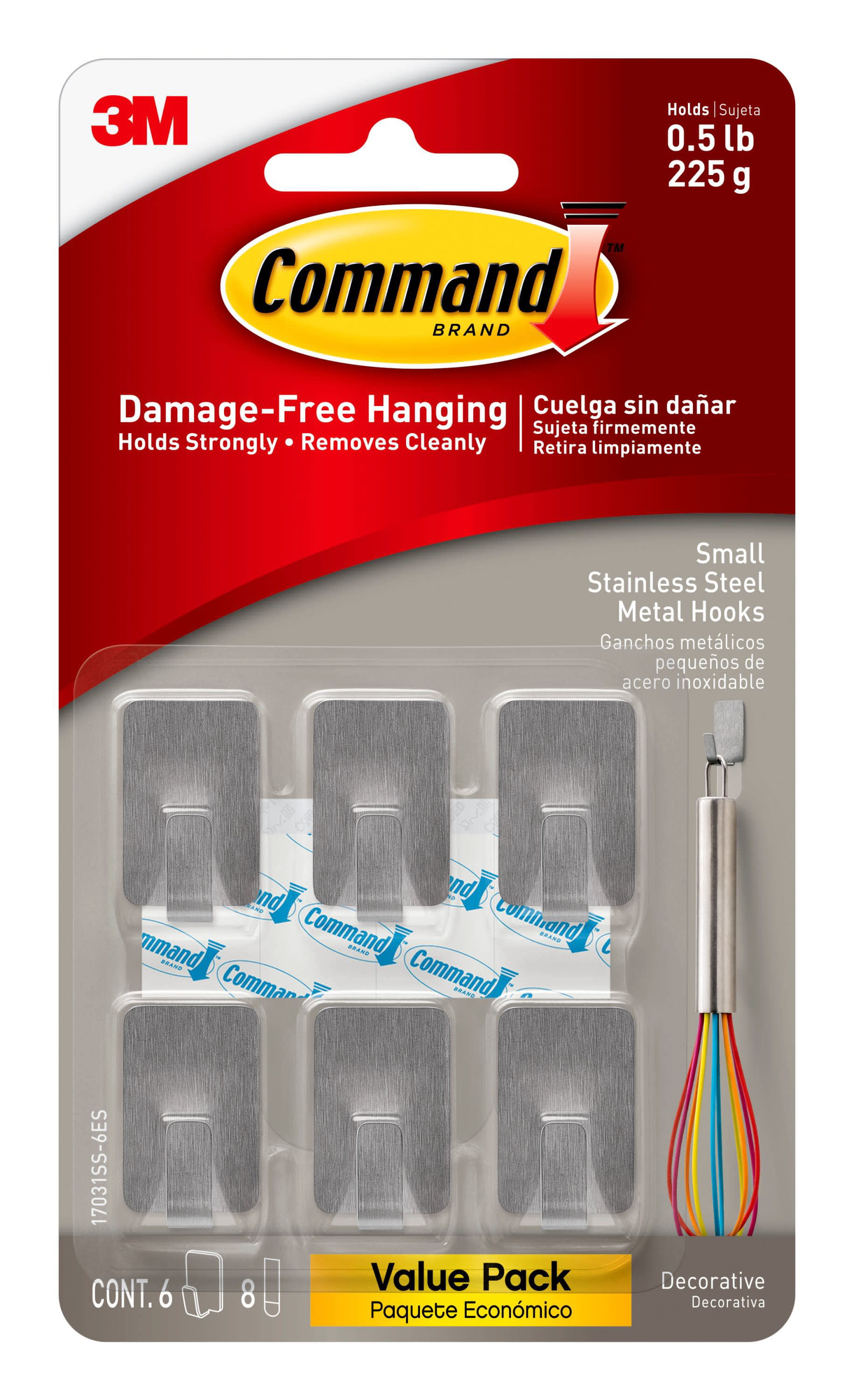 Command 15lb XL Heavy Wall Hook, Damage Free Hanging Wall Hook