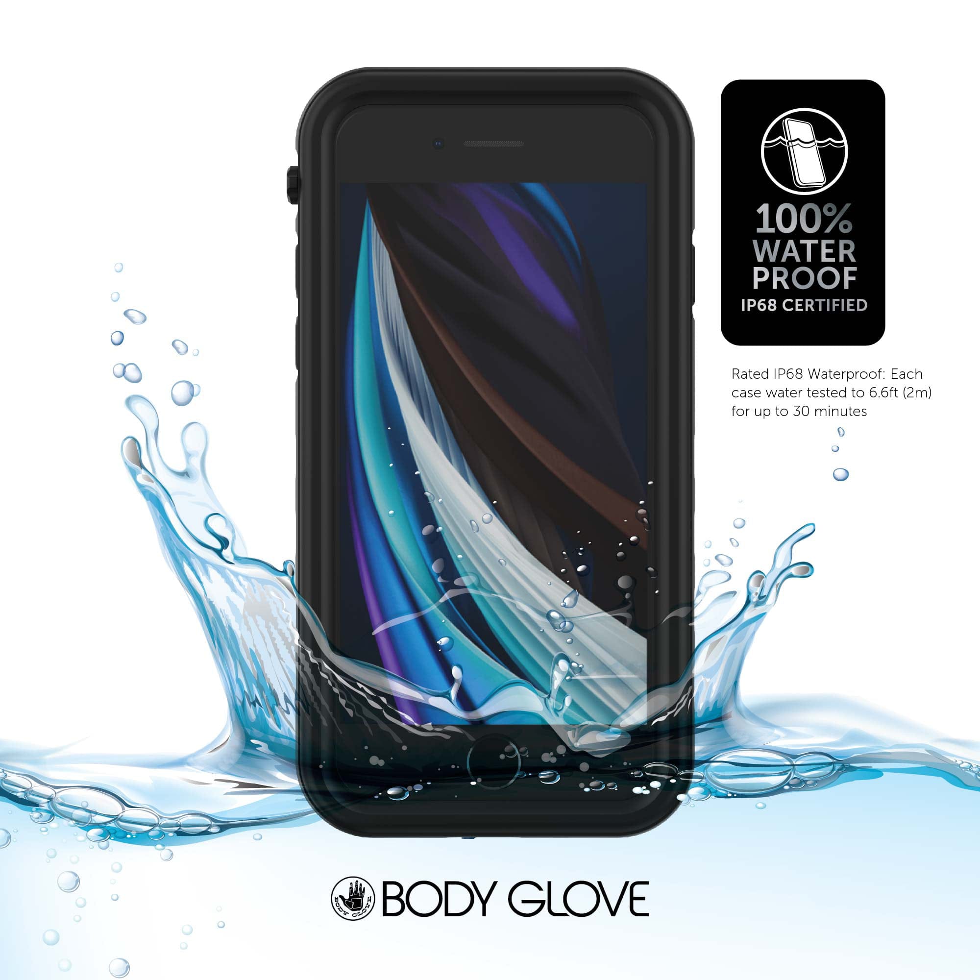 iPhone 12 Tidal Waterproof Phone Case - Black/Clear - Body Glove