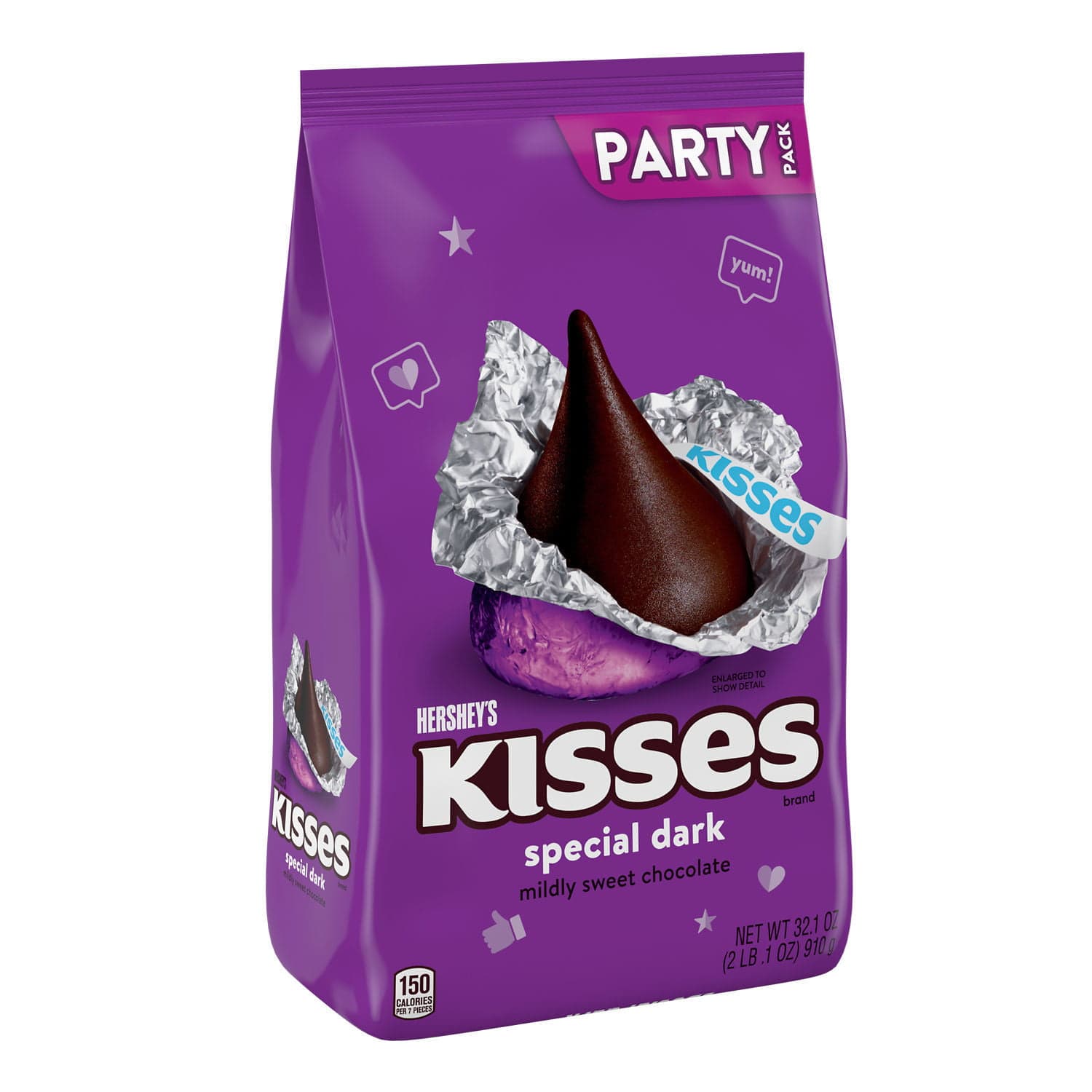HERSHEY'S KISSES SPECIAL DARK Mildly Sweet Chocolate Candy, 16.1