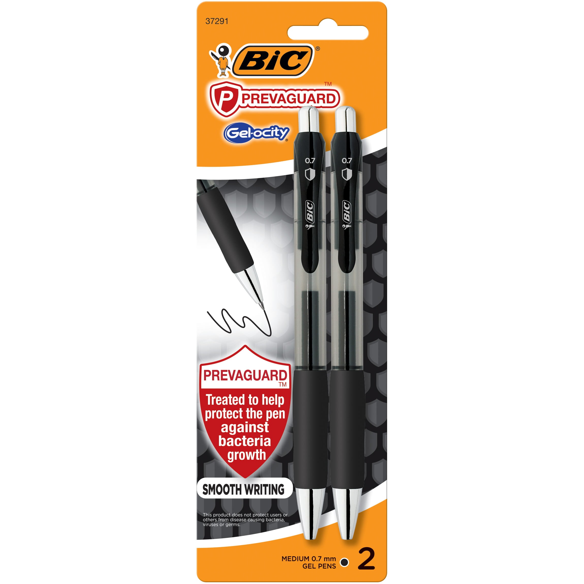 BIC PrevaGuard Gelocity Gel Pen, Medium Point (0.7mm), Black, 2-Pack -  DroneUp Delivery