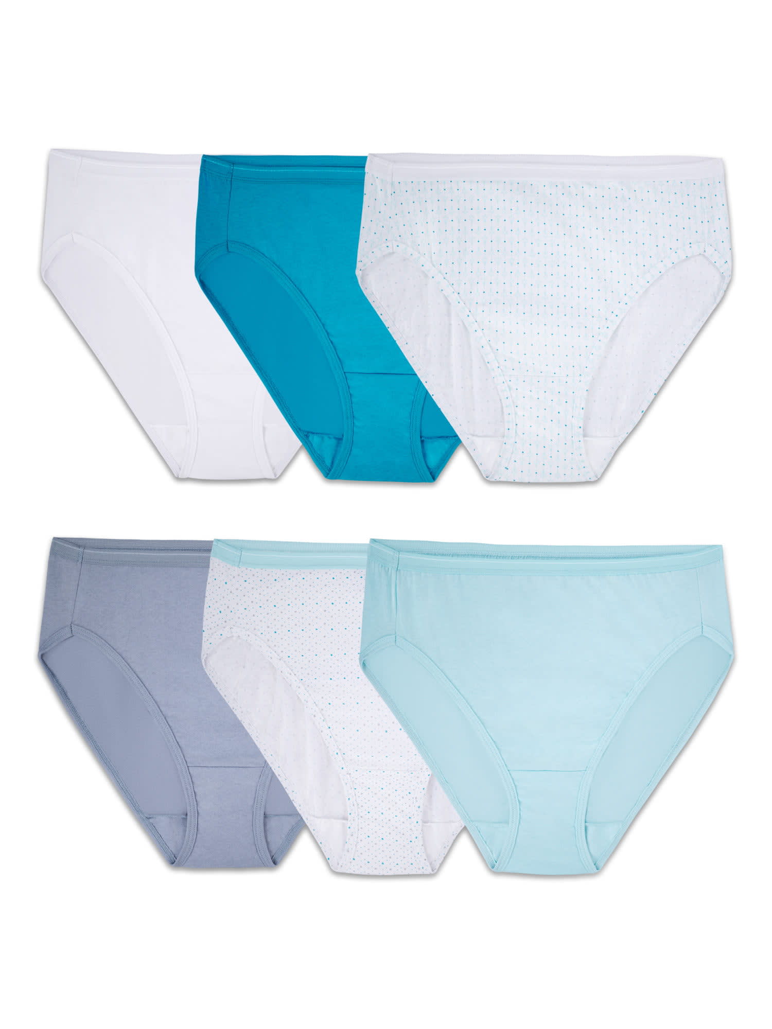 Fruit of the Loom Women's Breathable Micro-Mesh Low-Rise Brief Underwear, 6  Pack 