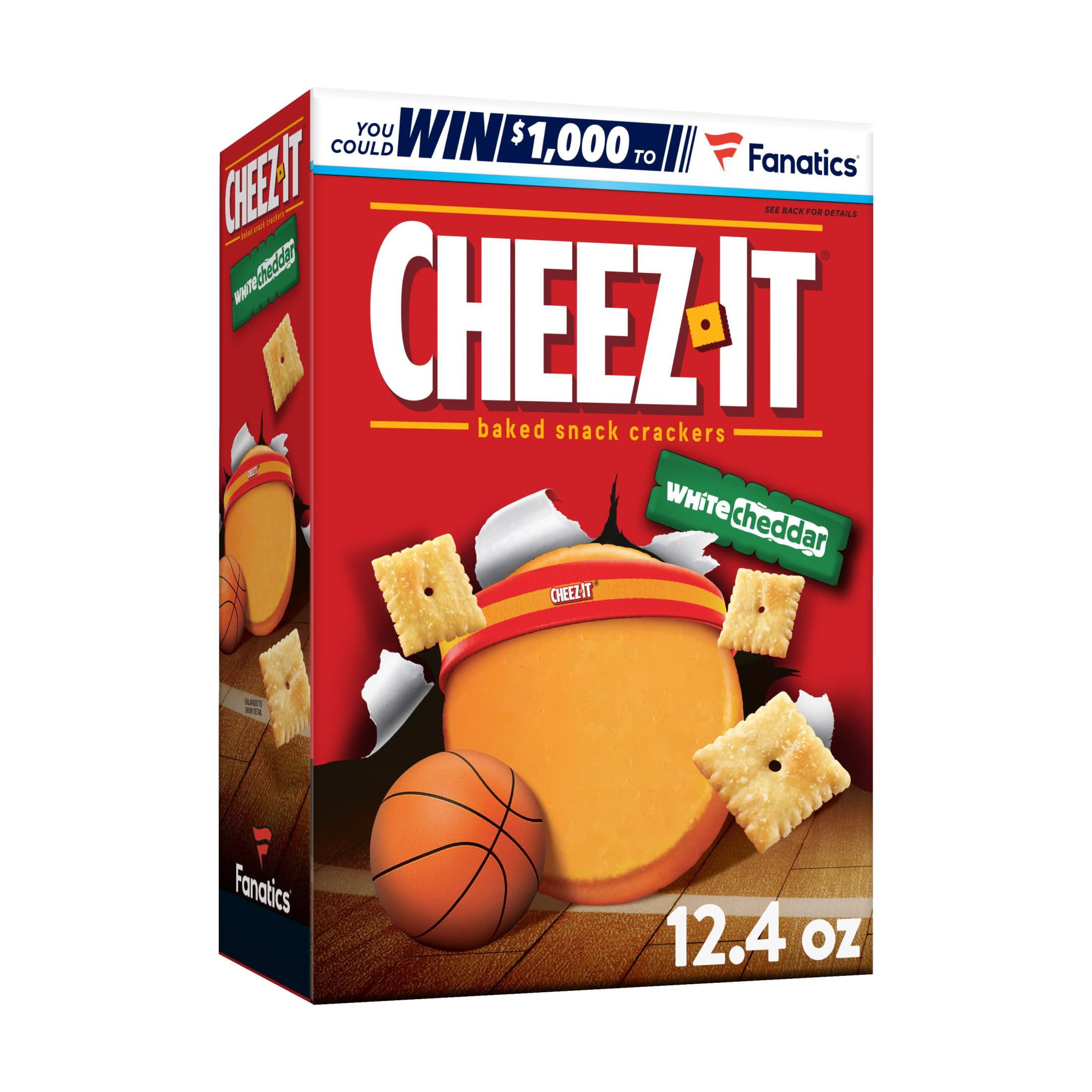 CheezIt White Cheddar Baked Cheese Crackers, 12.4 oz DroneUp Delivery