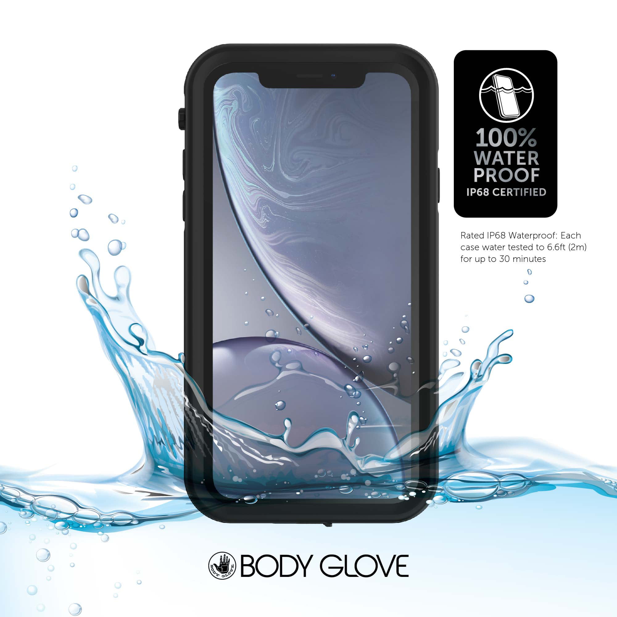 iPhone 12 Tidal Waterproof Phone Case - Black/Clear - Body Glove