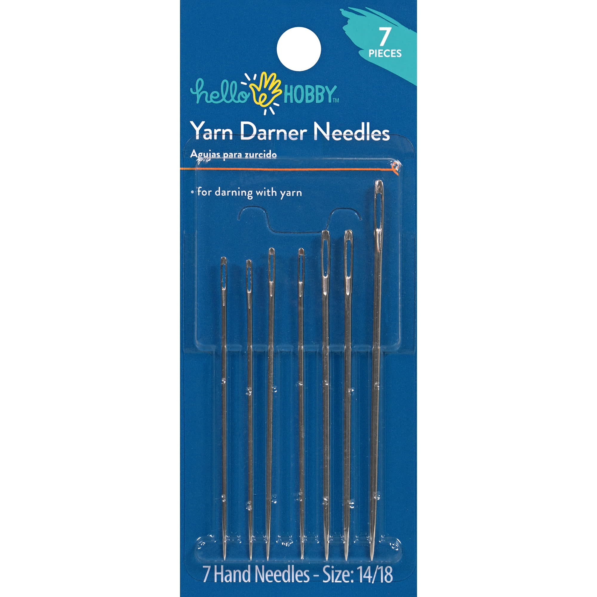 Hello Hobby Long Yarn Darner Hand Sewing Needles, Sizes 14/18, 7