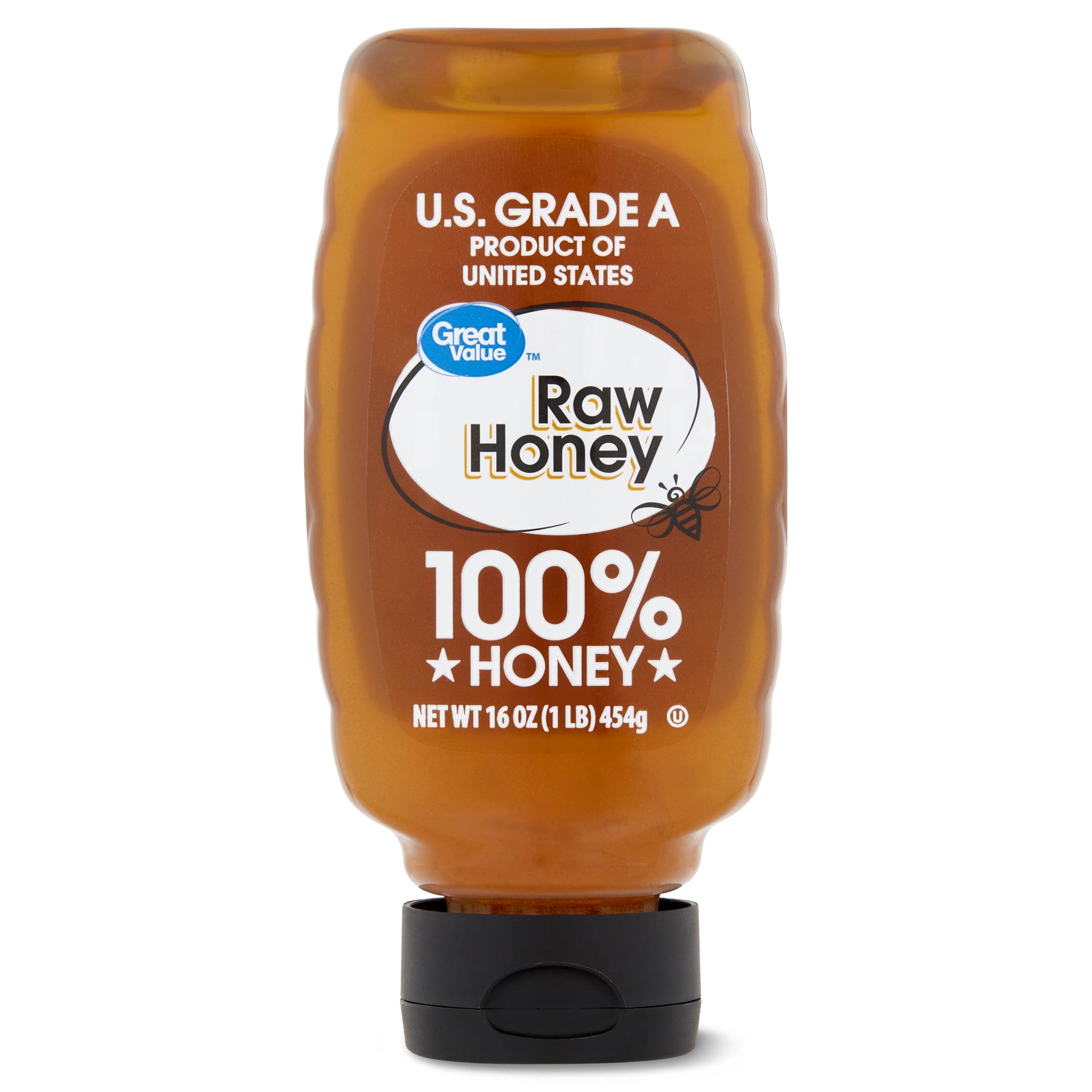 Great Value Raw Honey, 16 oz Inverted Plastic Bottle DroneUp Delivery