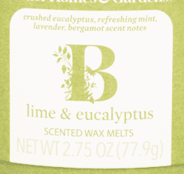 Lime & Eucalyptus Essential Oil Infused Wax Melts, Better Homes & Gardens,  2.75 oz (1-Pack) 