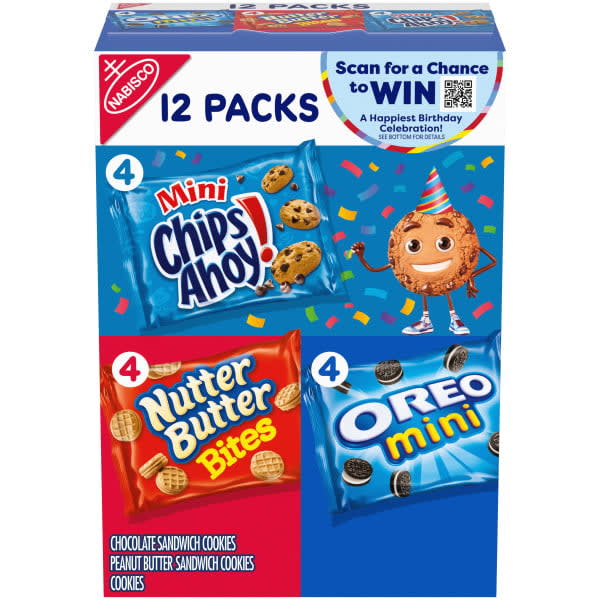Nabisco Cookie Variety Pack OREO Mini, Nutter Butter Bites, CHIPS AHOY