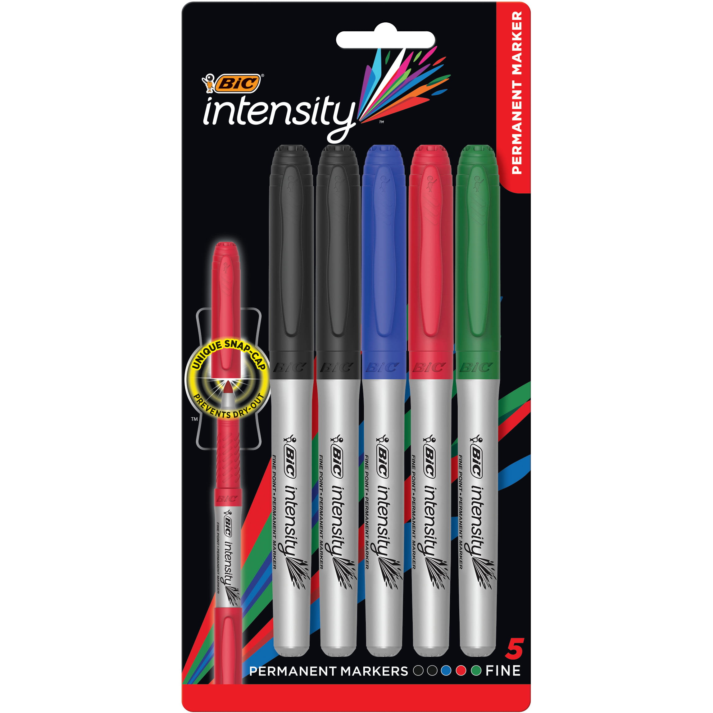 BIC Marking Textile Ultra Fine Permanent Markers - Black, Pack of 2 BIC