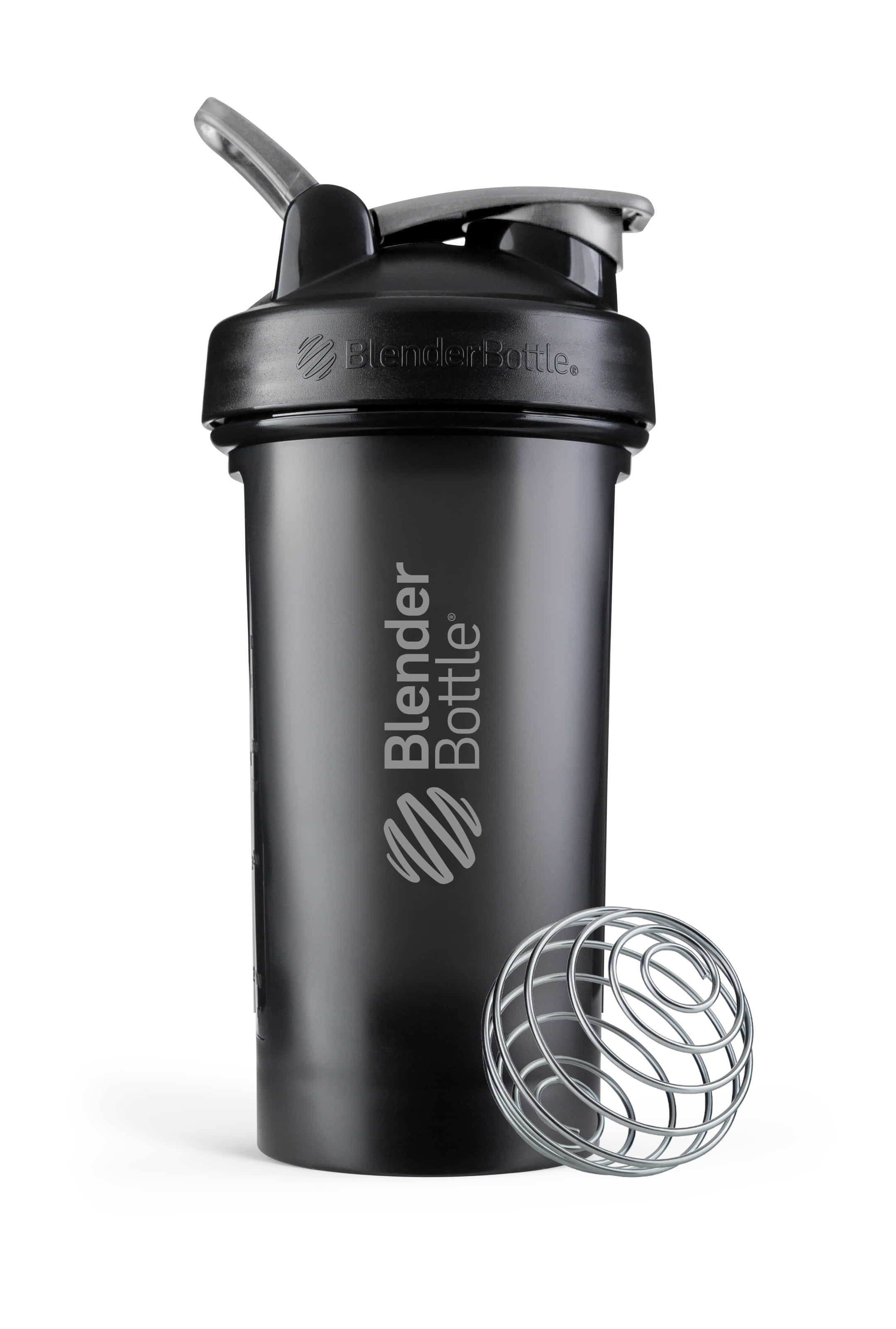 Athletic Works 24oz Gray Protein Drink Shaker Bottle W/Mixing Ball 