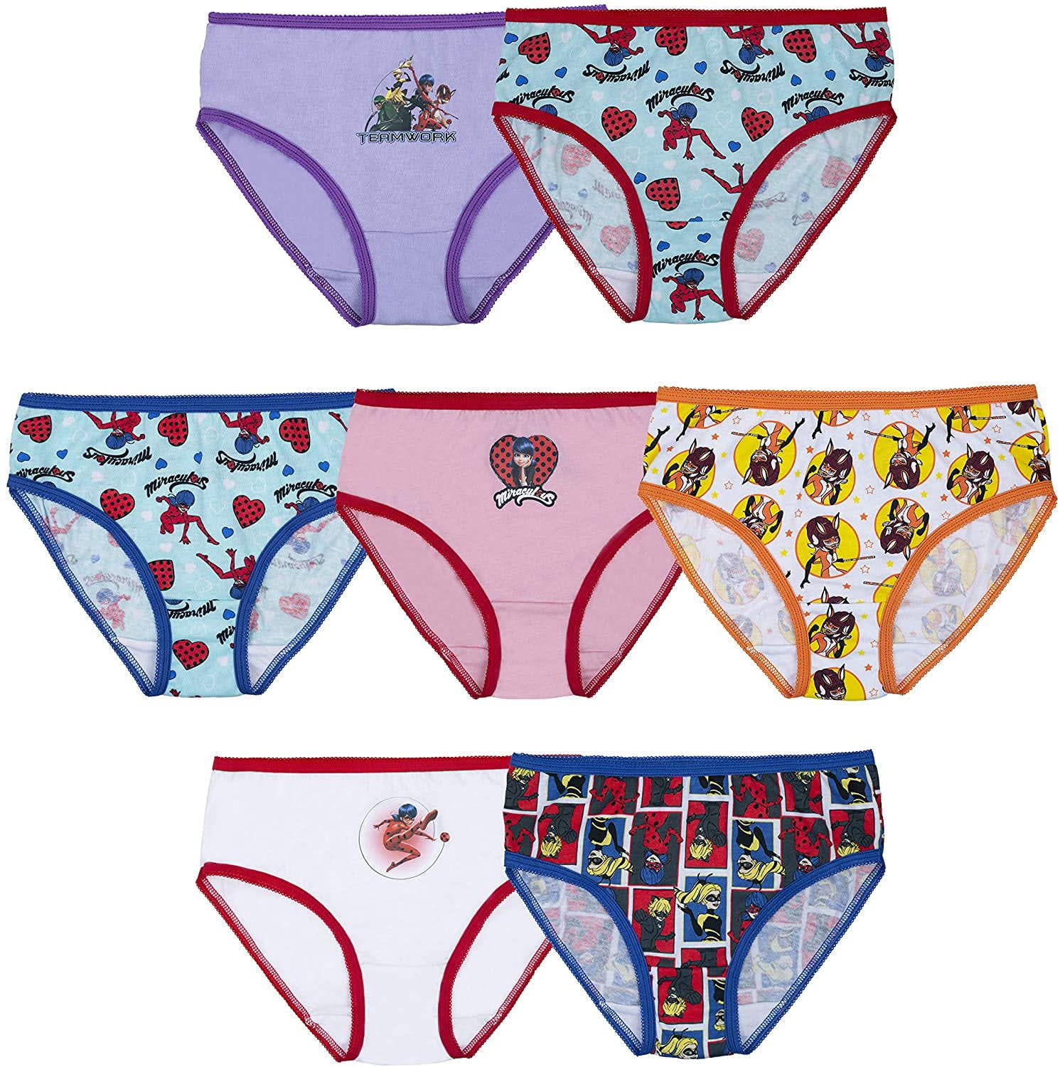 Jojo Siwa Girls Briefs Panties, 7 Pack, Sizes 4-8 - DroneUp Delivery