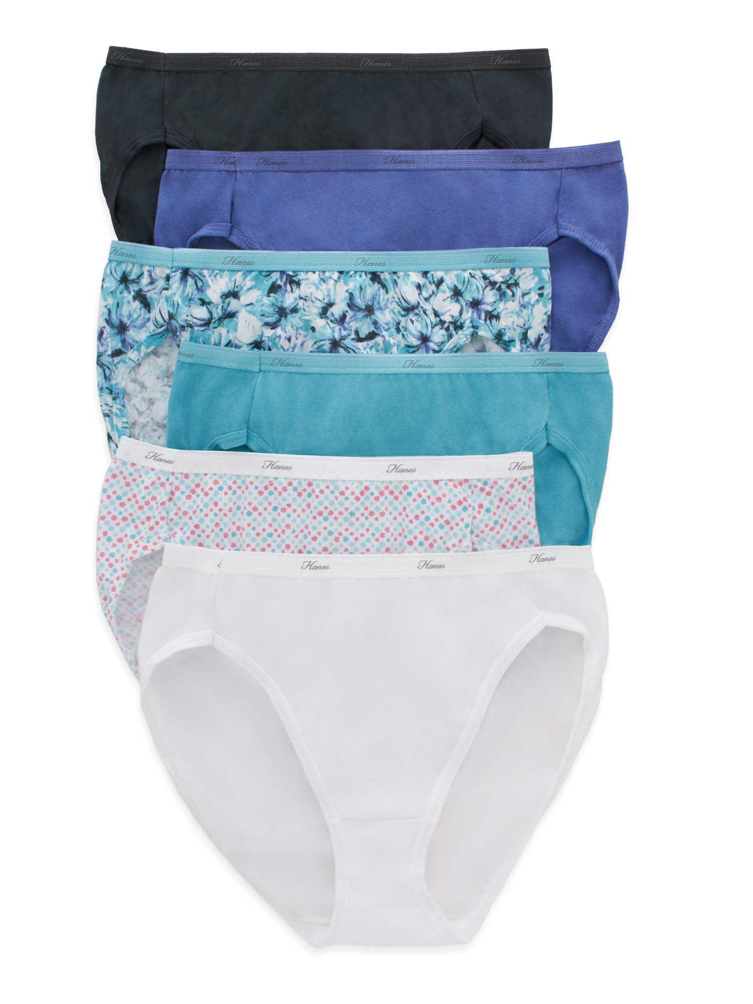 Joyspun Women's Seamless Brief Panties, 6-Pack, Sizes XS to 3XL