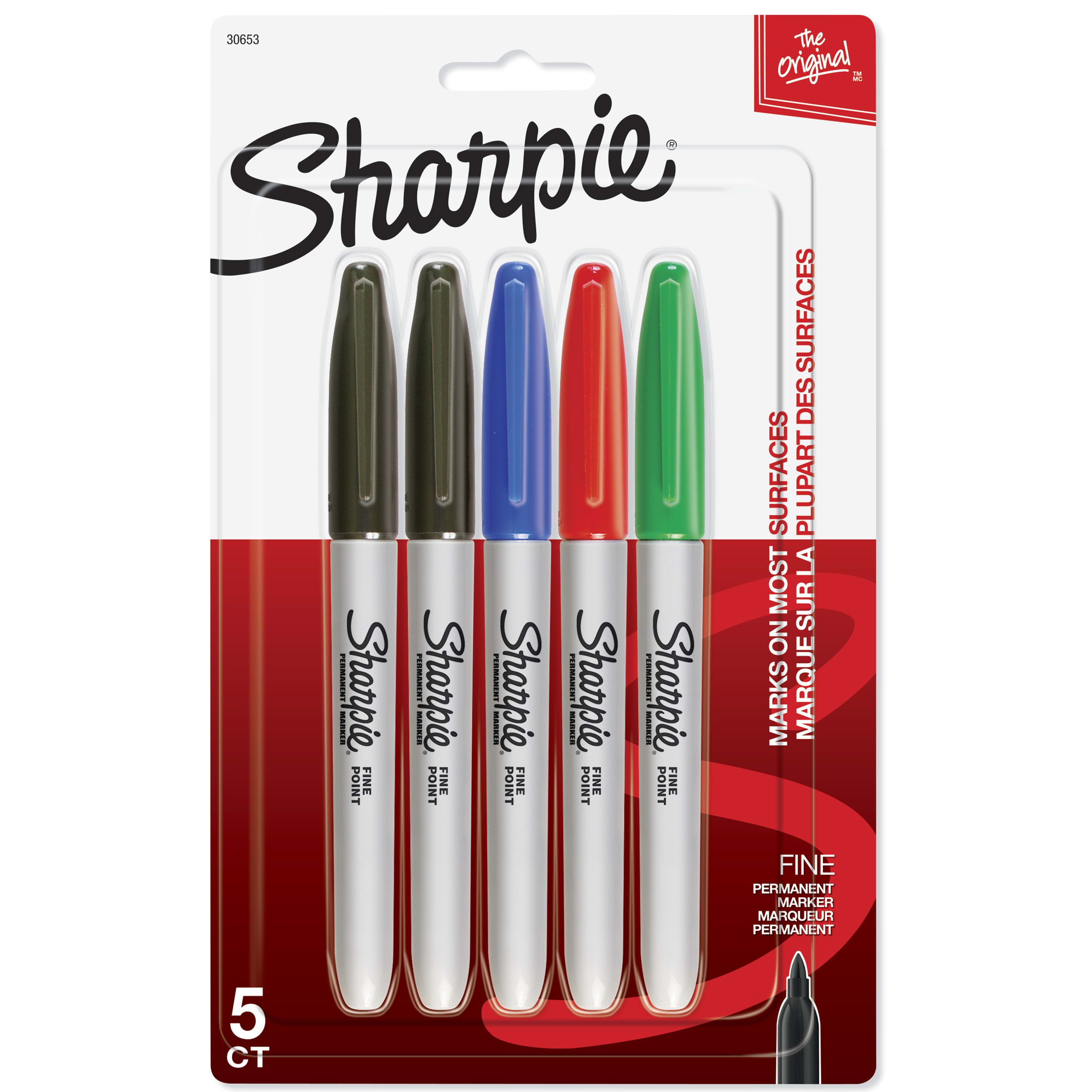 Sharpie Pen Fine Point Pens, Black - 4 pack