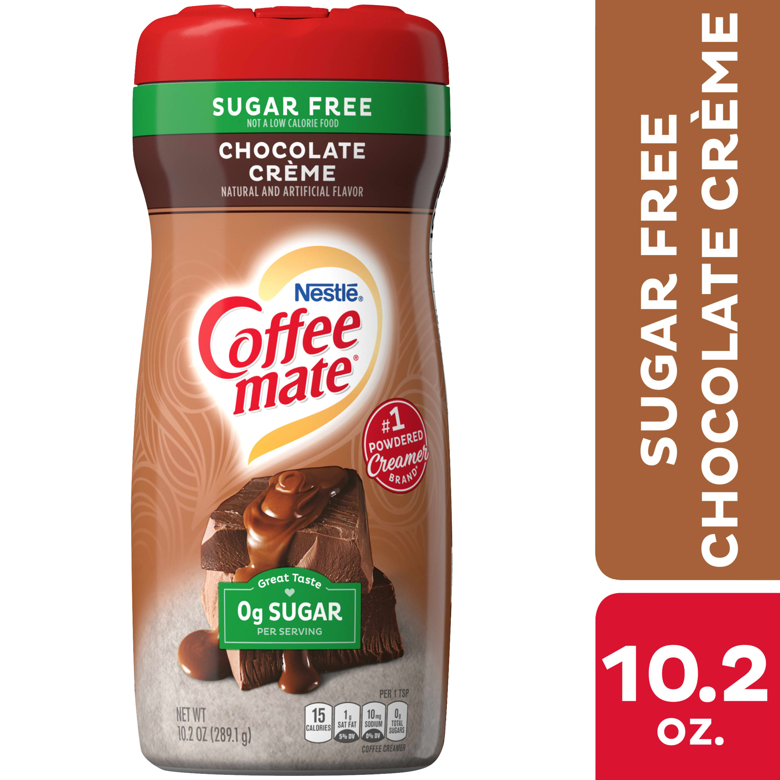 Nestle Coffee mate Chocolate Creme Sugar Free Powder Coffee Creamer, 10.2  oz - DroneUp Delivery