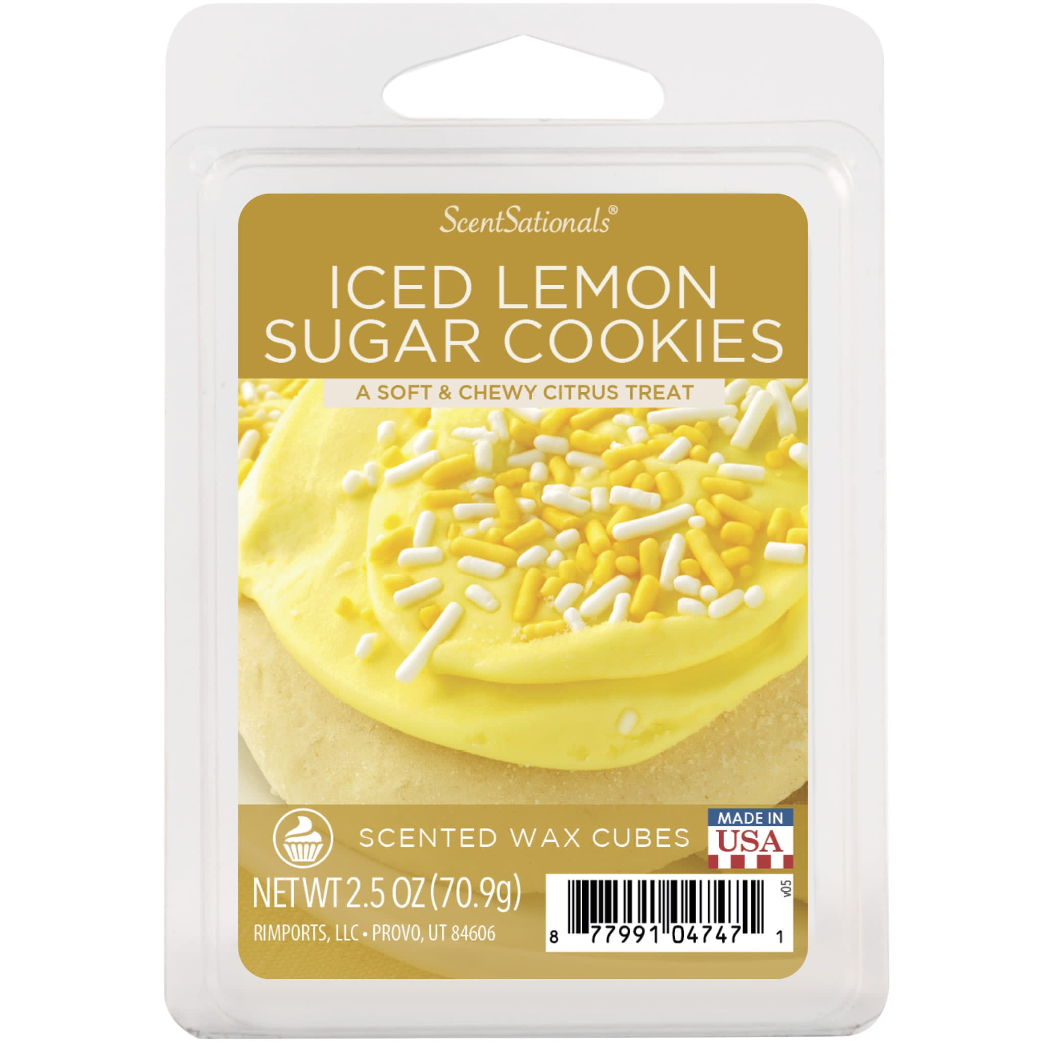 Iced Lemon Sugar Cookie Scented Wax Melts, ScentSationals, 2.5 oz