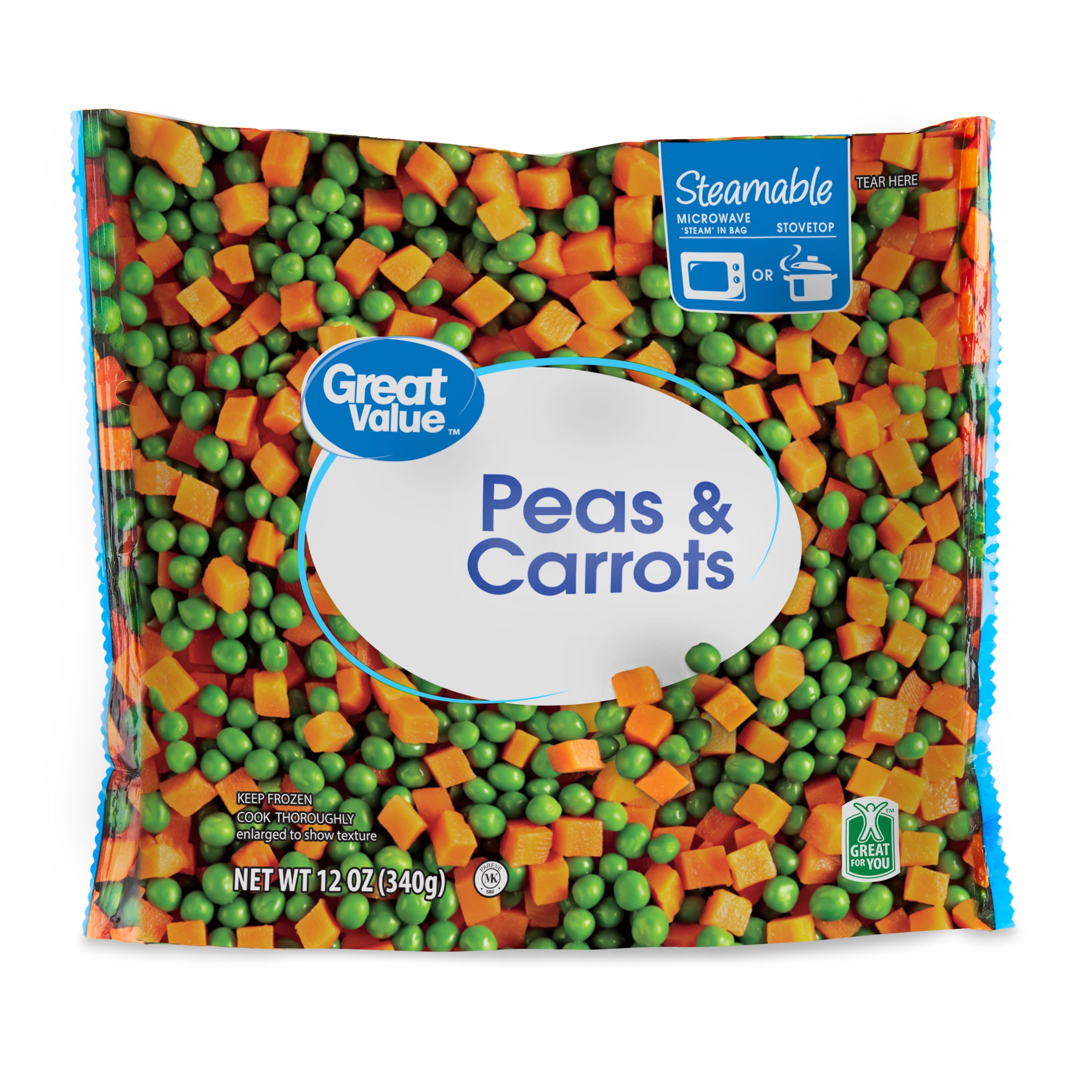 Great Value Frozen Cut Green Beans, 12 oz Steamable Bag