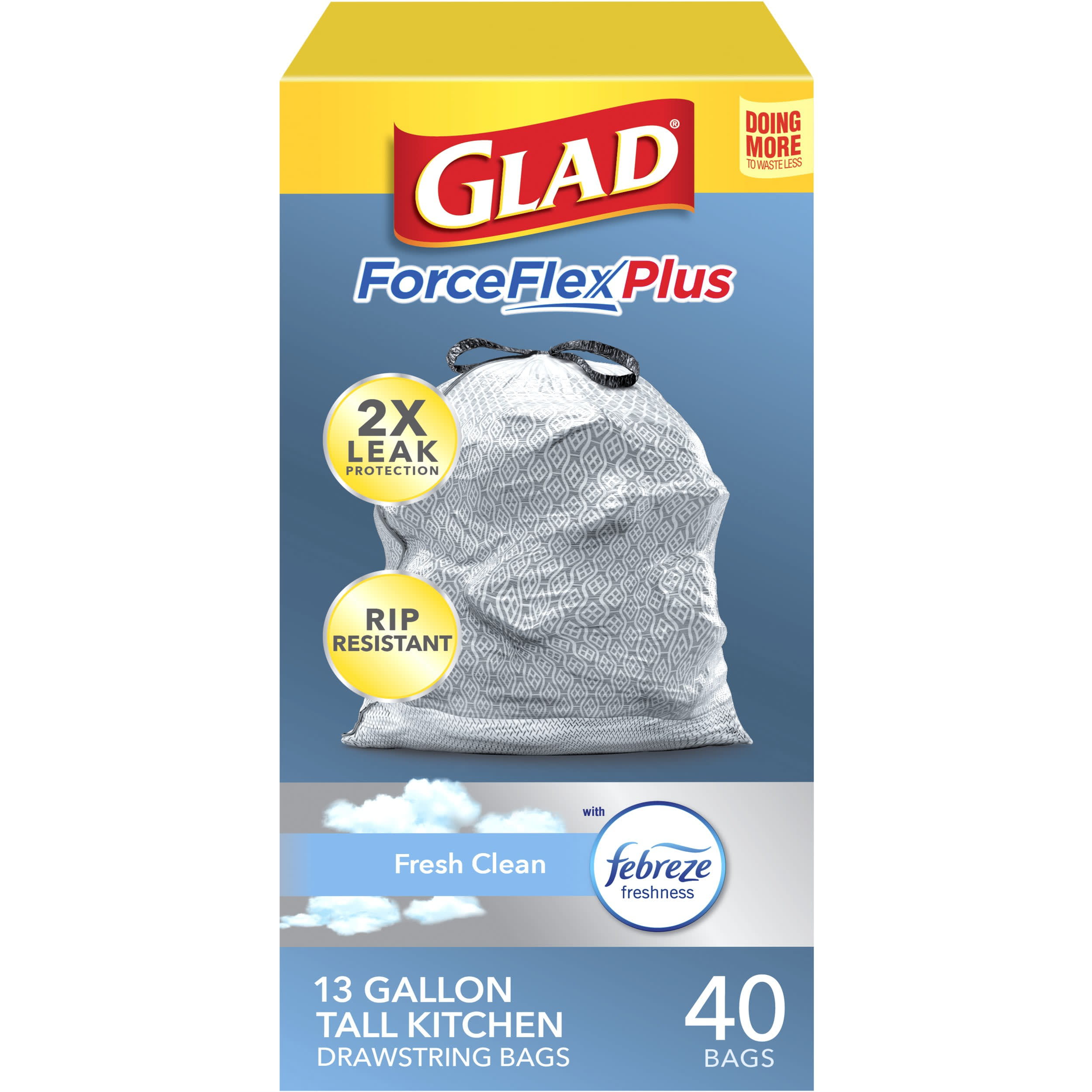 Glad 13 Gal Quick Tie Tall Kitchen Bags 15 ct  Amazonin Home  Kitchen