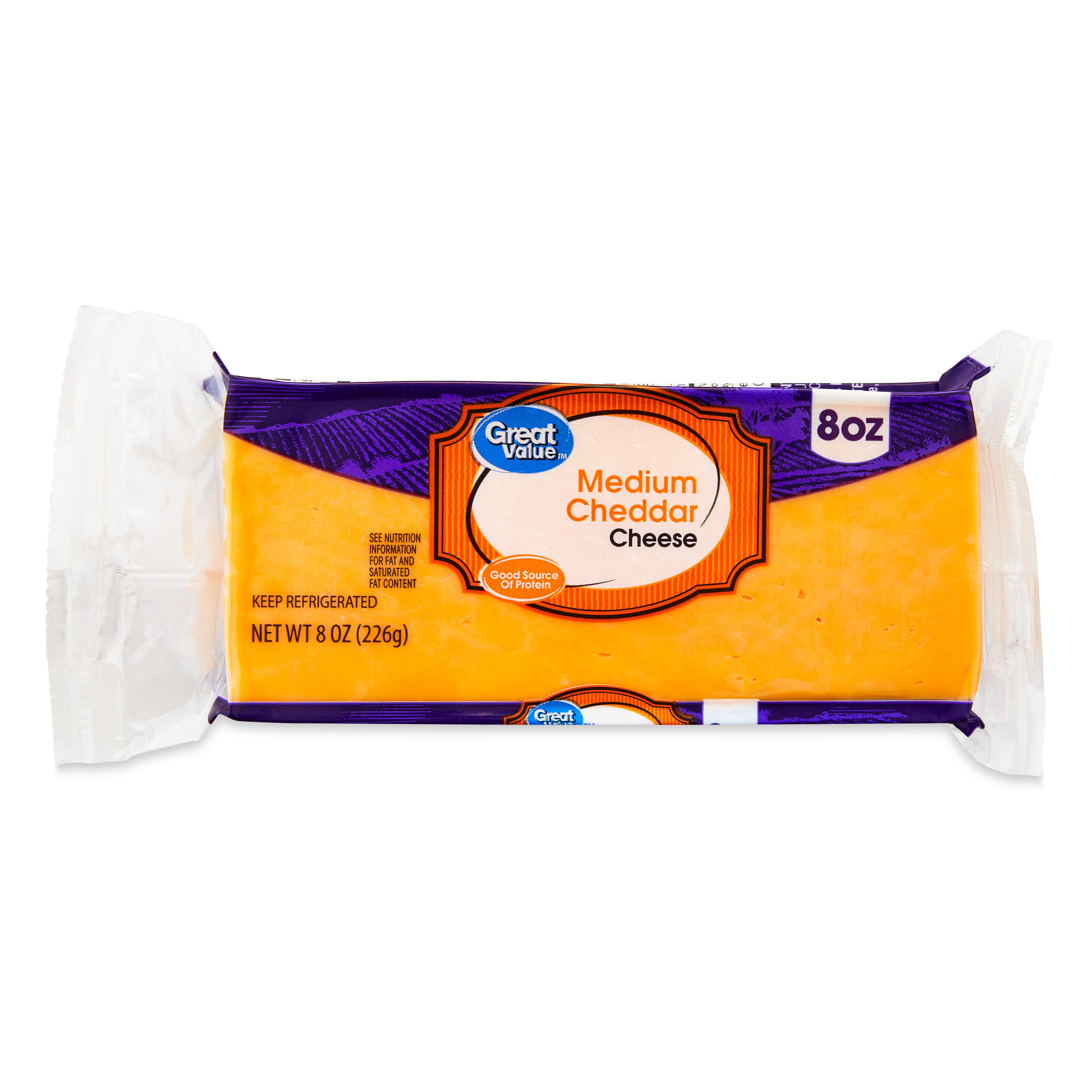 Great Value Medium Cheddar Cheese 8 Oz DroneUp Delivery great-value-medium-cheddar-cheese-8-oz-droneup-delivery