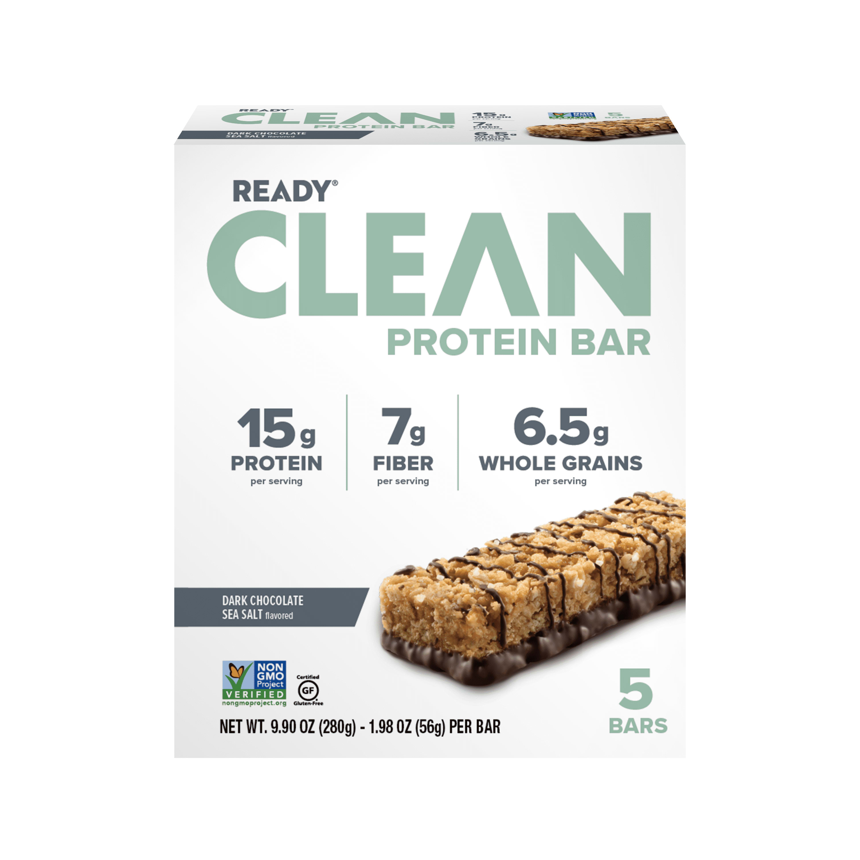 Ready Clean Protein Bar, Dark Chocolate Sea Salt, 5 Pack Bars - DroneUp  Delivery